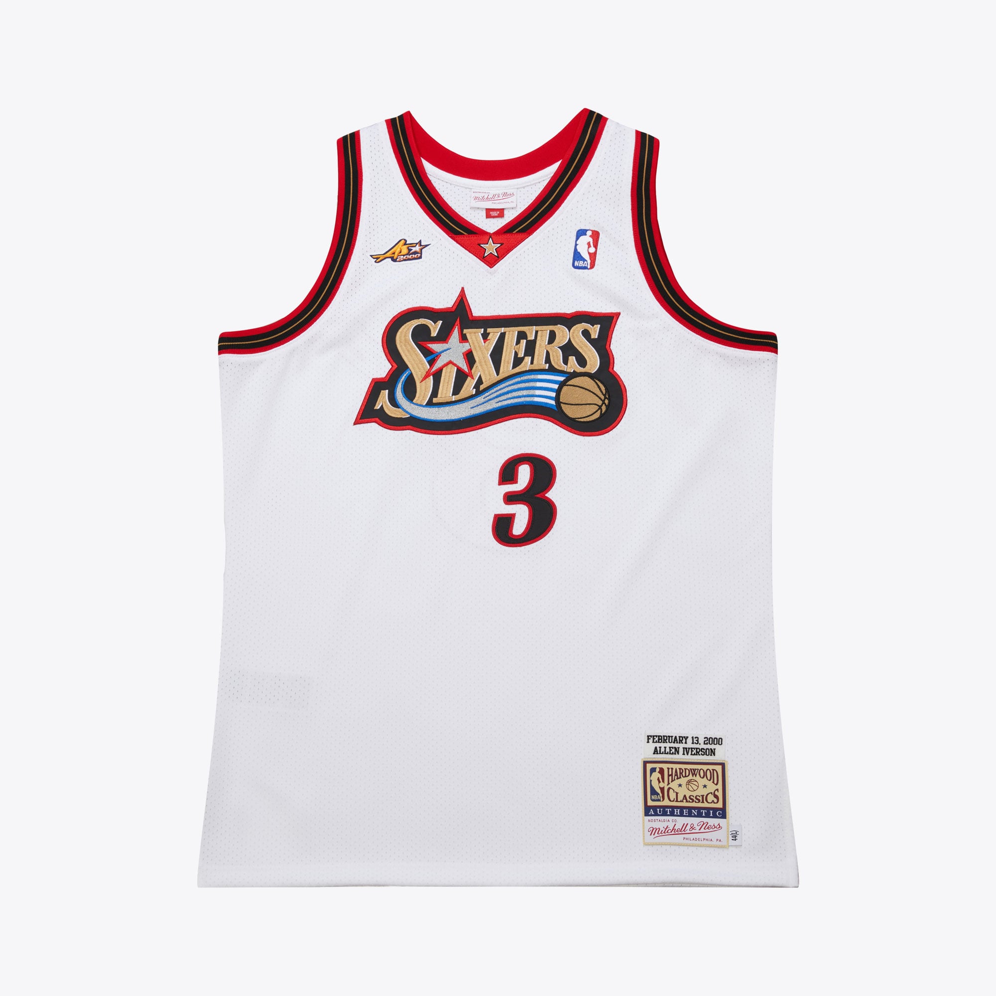 Allen Iverson Philadelphia 76ers White 2000 NBA All-Star Game 
