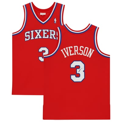 Allen Iverson Philadelphia 76ers Fanatics Authentic Autographed 2002-03 Mitchell & Ness Authentic Jersey - Red