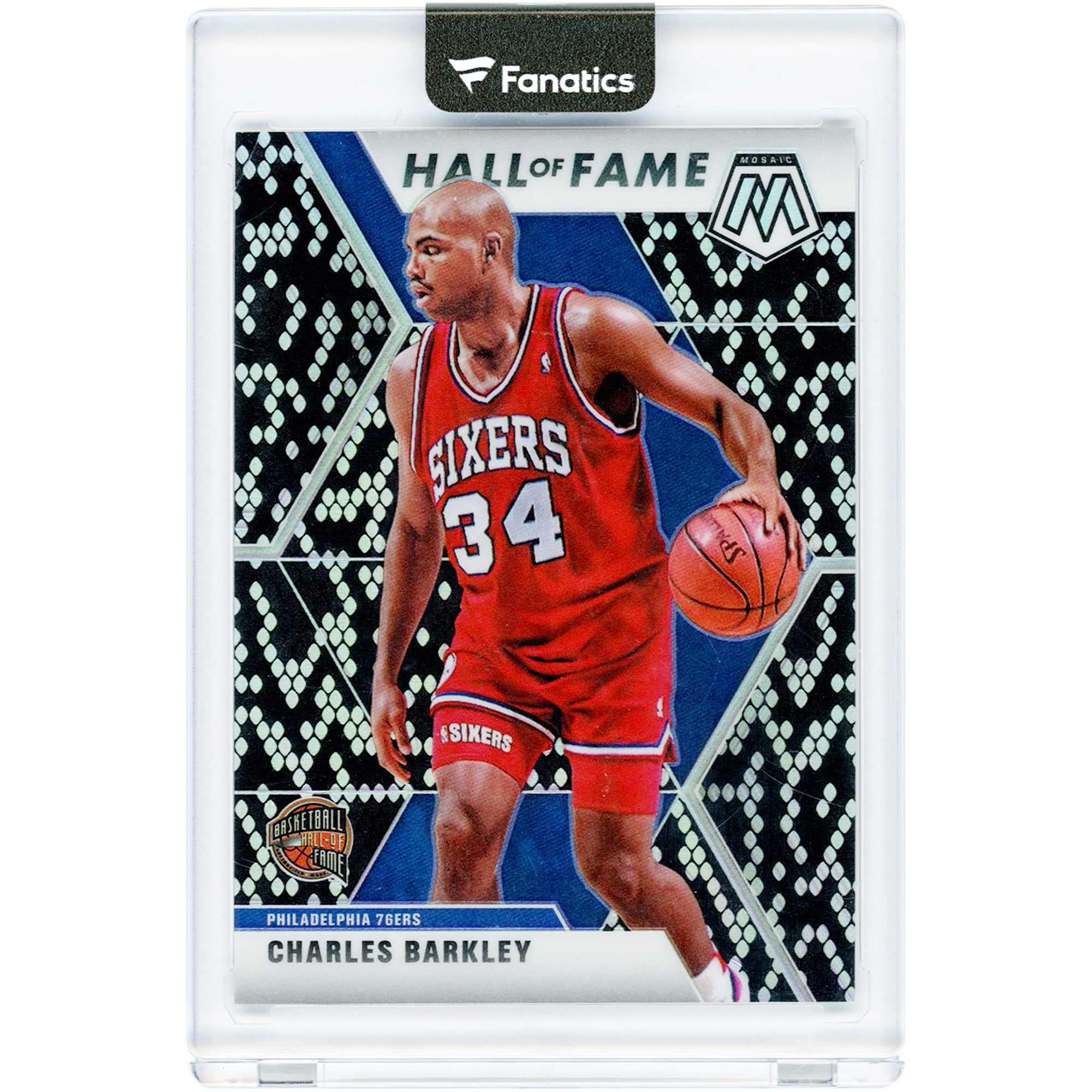 Carte Panini Mosaic Snakeskin n° 282, Charles Barkley, Philadelphia 76ers, saison 2019-20, numéro 1/1