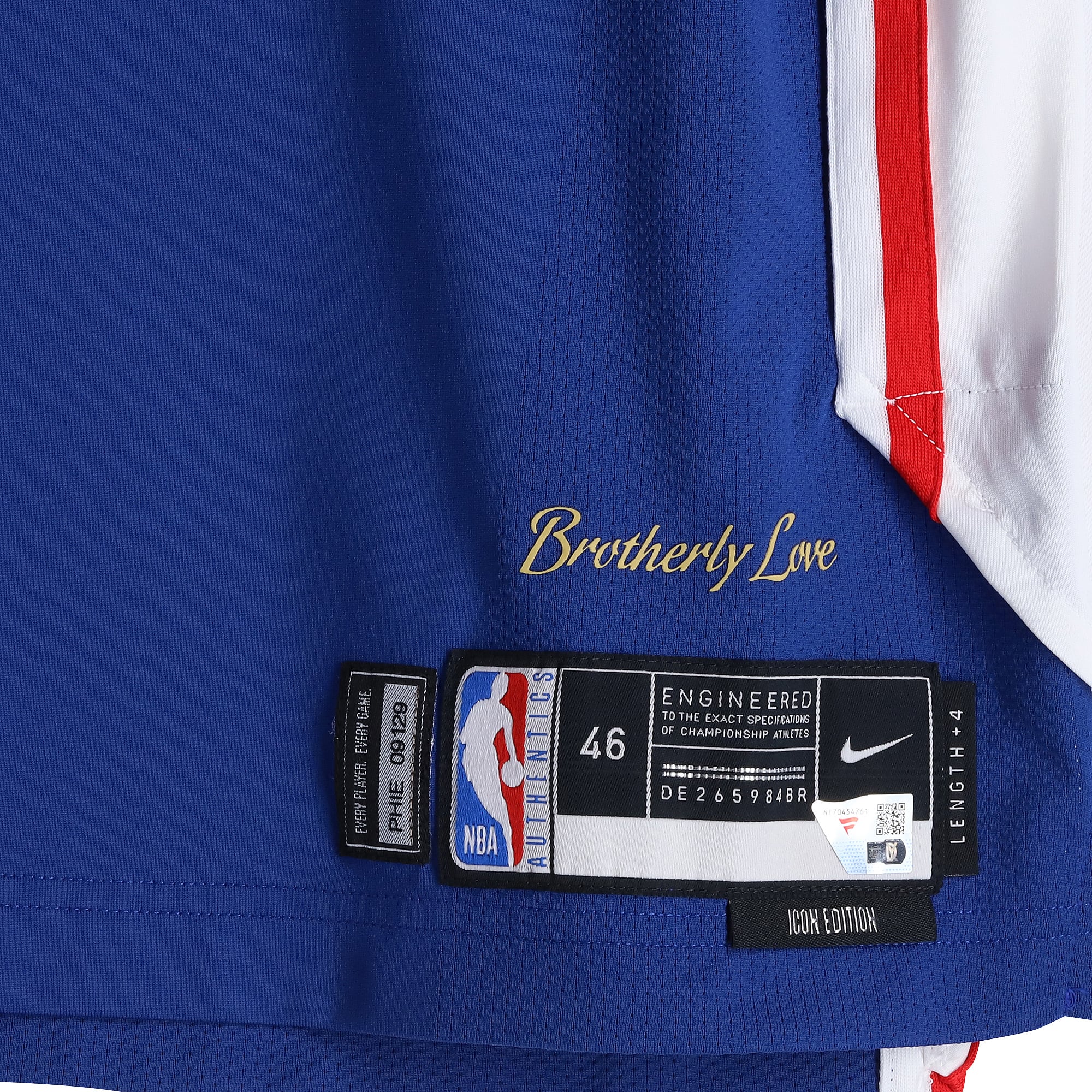 Hunter Sallis Philadelphia 76ers Player-Issued #45 Royal Jersey from the 2025-26 NBA Season - Size 46+4