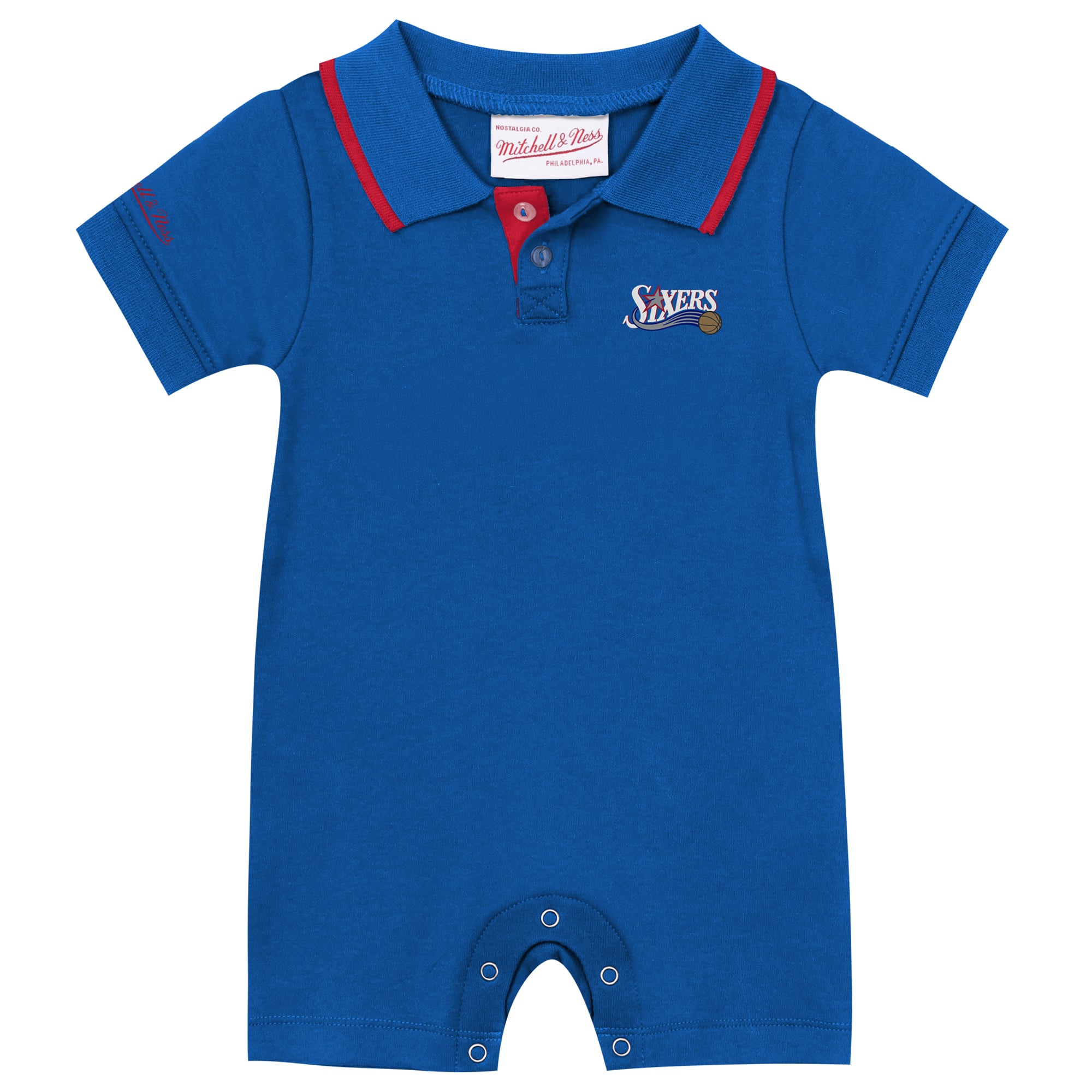 Combinaison de rugby rétro Roots pour bébé Mitchell & Ness Allen Iverson Royal Philadelphia 76ers