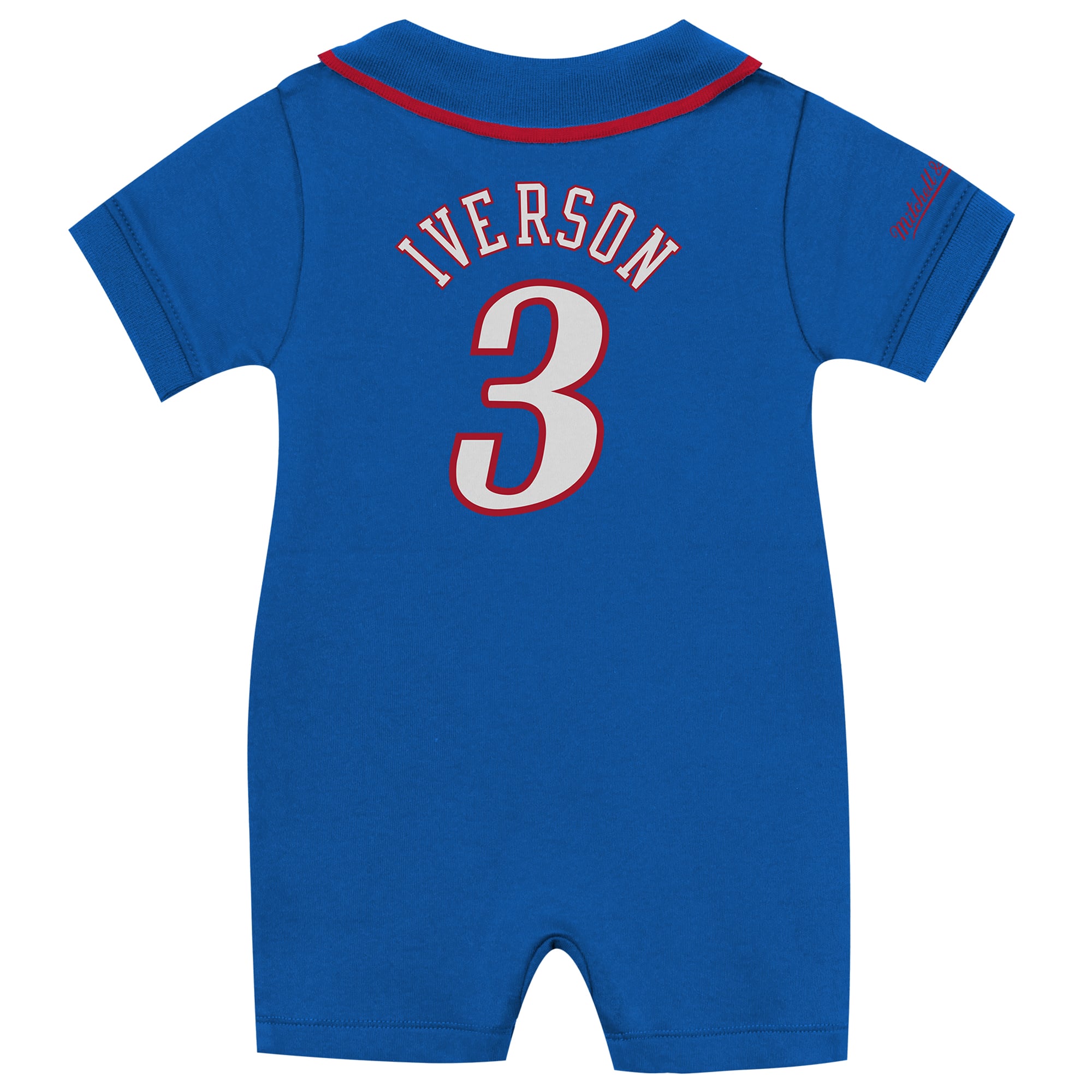 Combinaison de rugby rétro Roots pour bébé Mitchell & Ness Allen Iverson Royal Philadelphia 76ers
