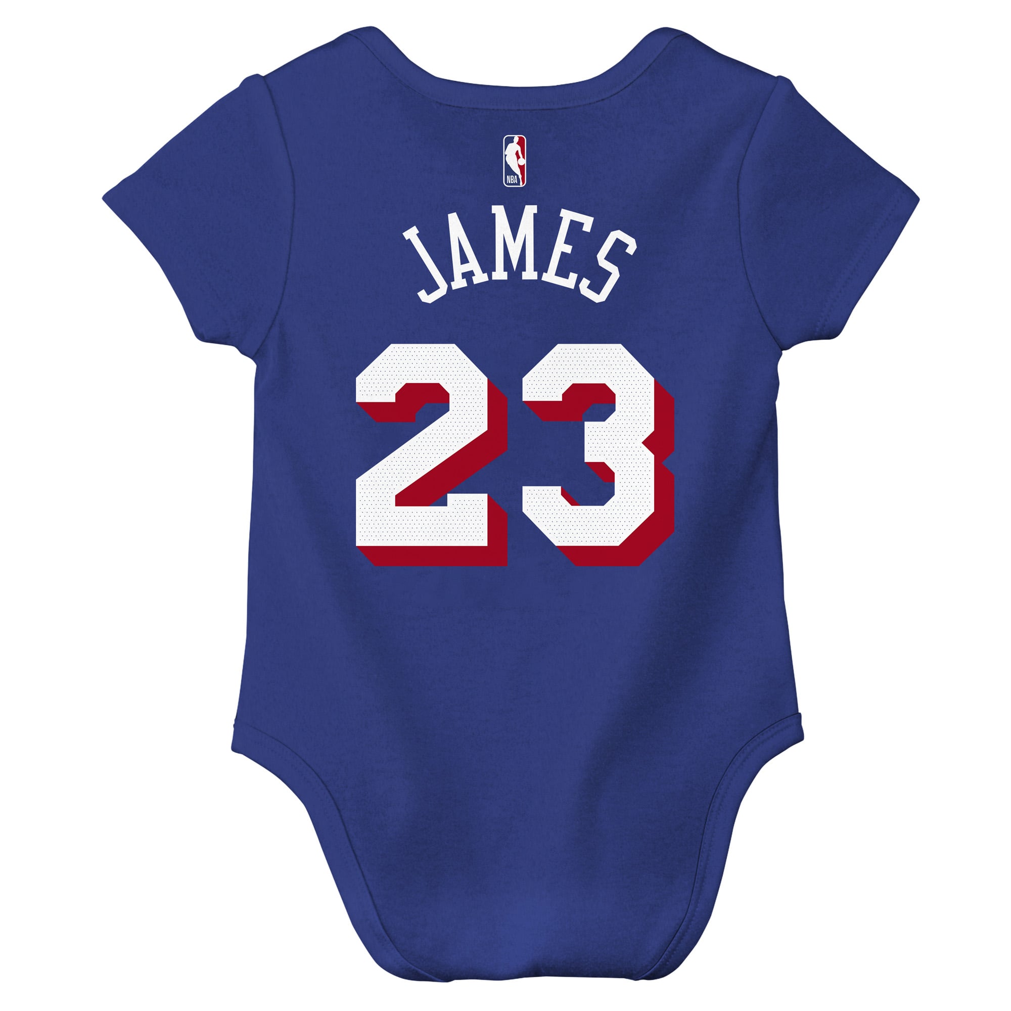 Infant Nike LeBron James Royal Philadelphia 76ers Name & Number Bodysuit