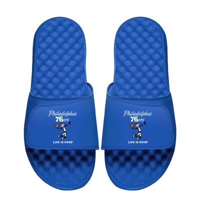  Philadelphia 76ers ISlide Life is Good Slide Sandals - Royal