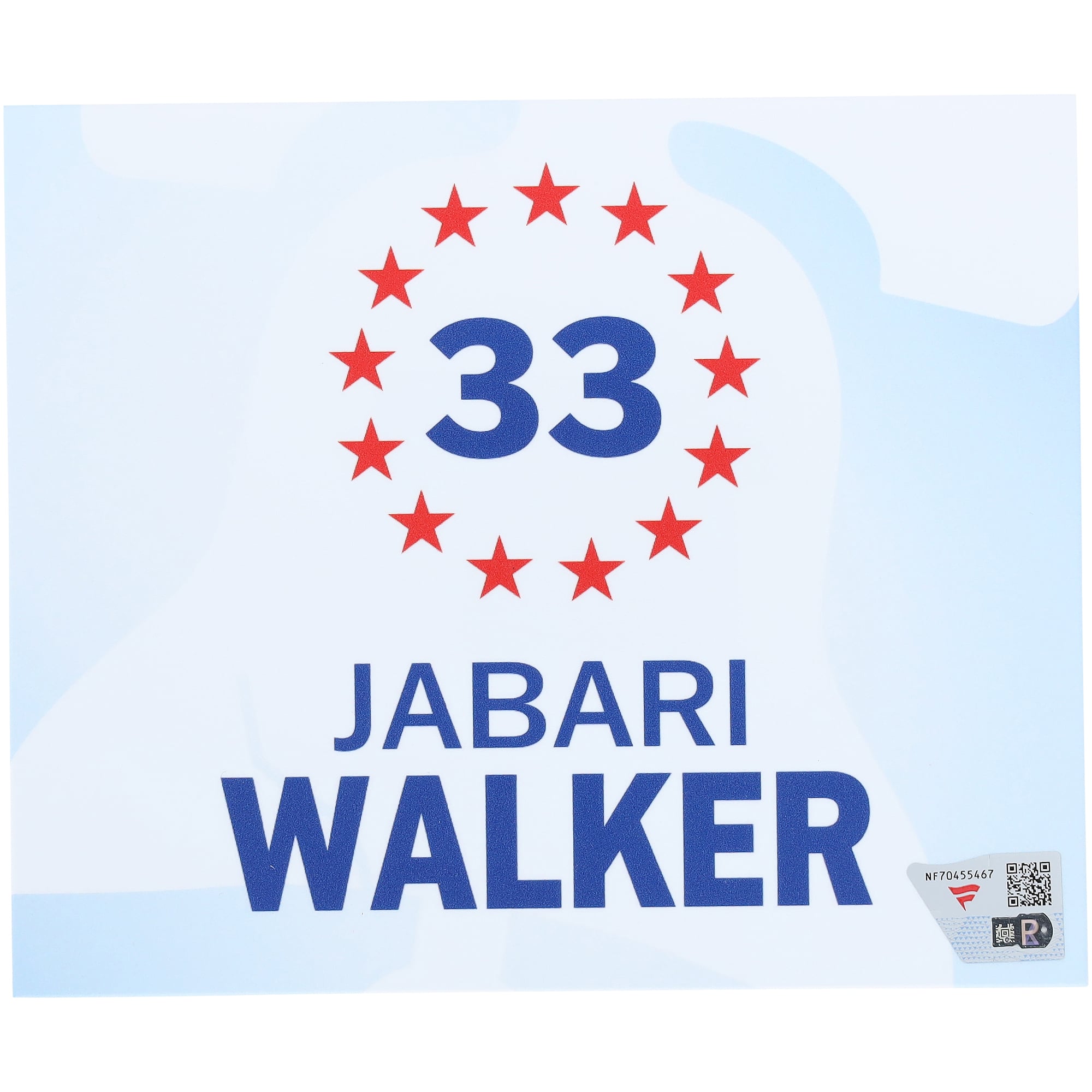 Maillot blanc n° 33 des 76ers de Philadelphie, porté par Jabari Walker lors de la saison NBA 2025-2026.