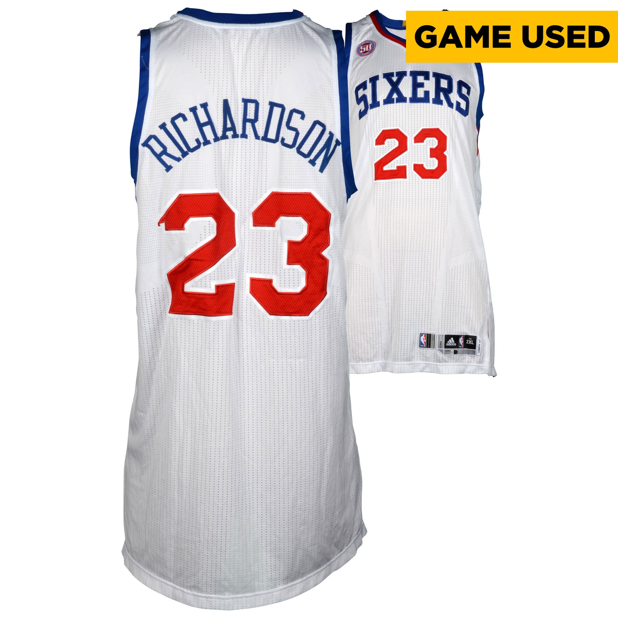 Jason Richardson Philadelphia 76ers Game-Used #23 White Jersey