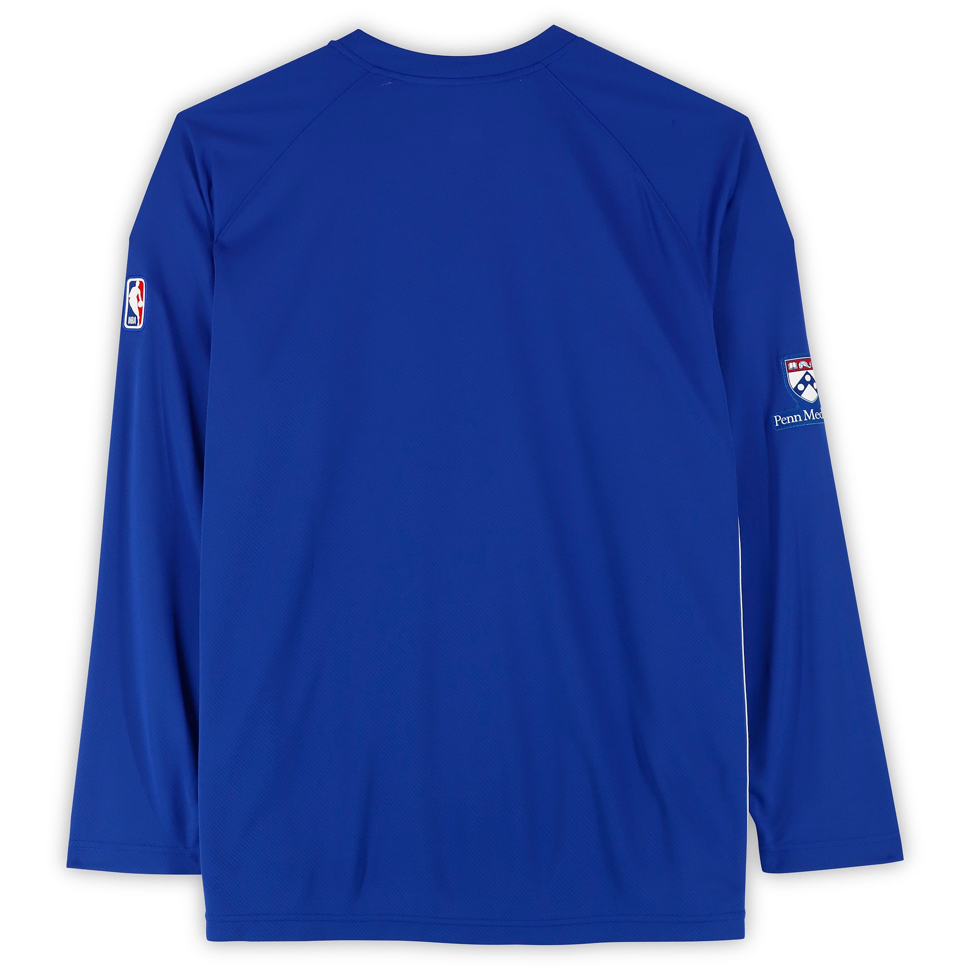 Maillot manches longues Nike bleu roi porté par Joel Embiid (Philadelphia 76ers) lors de la saison NBA 2025-2026 - Taille 2XL