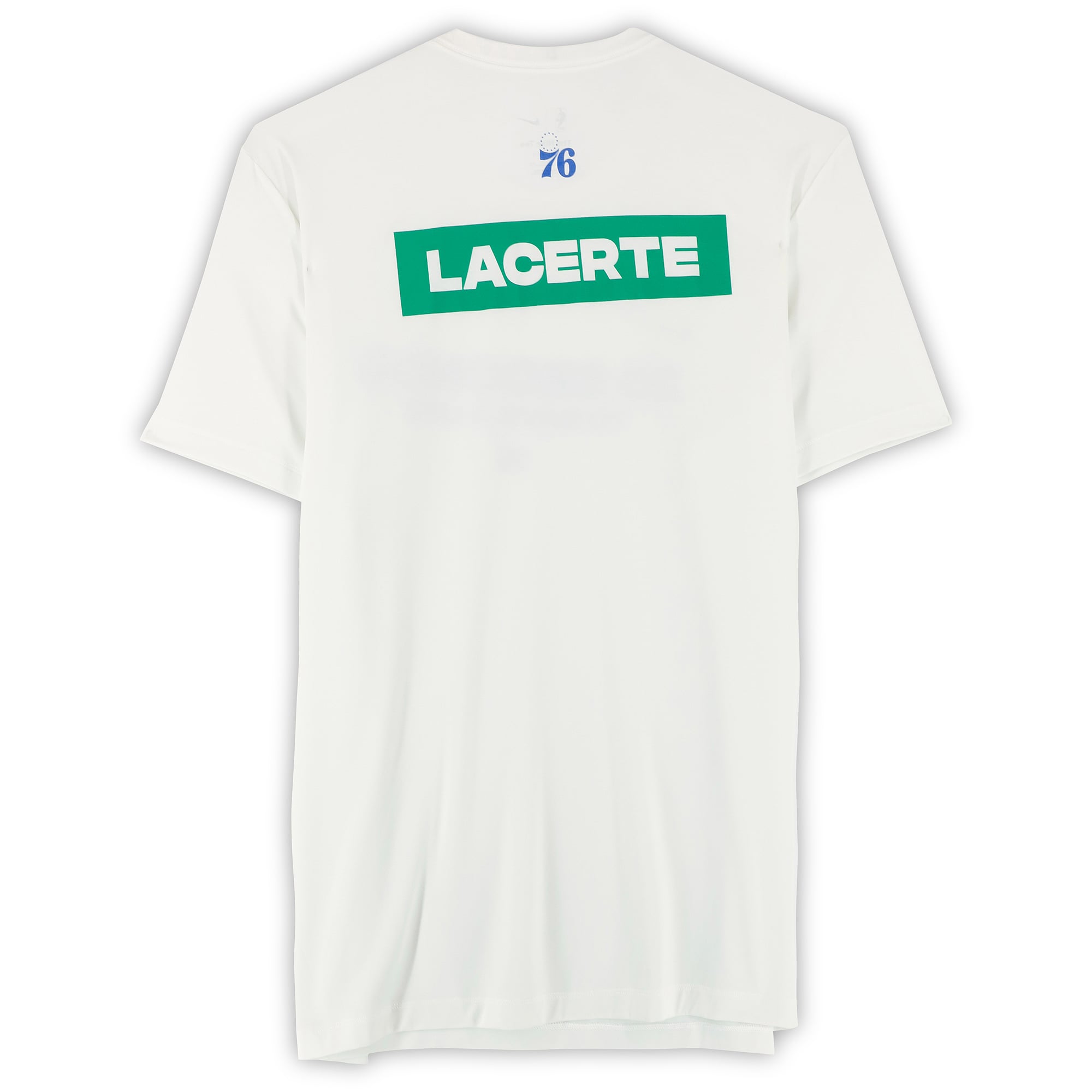T-shirt blanc Nike porté par Joel Embiid (Philadelphia 76ers) lors de la saison NBA 2025-2026 - Taille 2XL