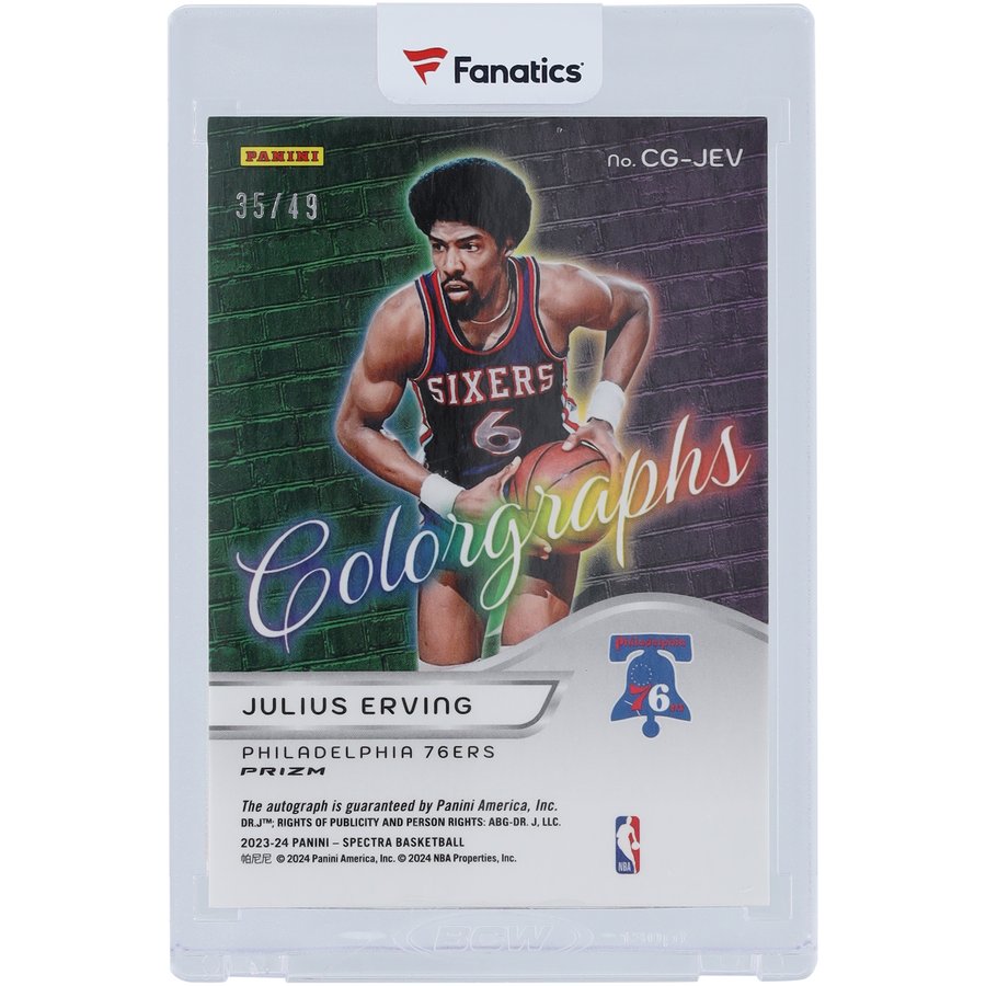 ジュリアス・アービング フィラデルフィア 76ers 直筆サイン入り 2023 