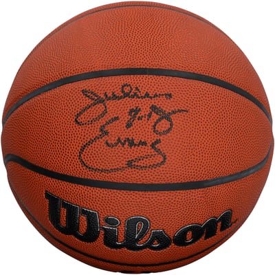 Julius Erving Philadelphia 76ers Autographed Fanatics Authentic Wilson Authentic Series Indoor/Outdoor Basketball - Black Ink 