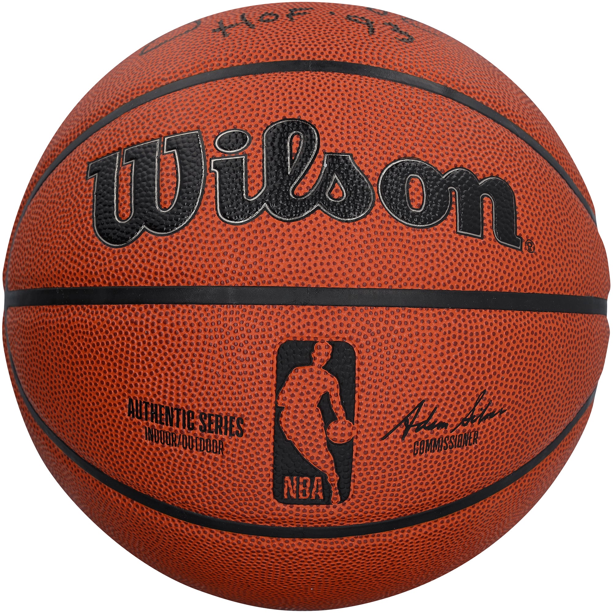 Julius Erving Philadelphia 76ers Autographed Wilson Authentic Series Indoor/Outdoor Basketball with "HOF 93" Inscription - Black Ink