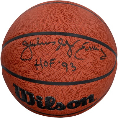 Julius Erving Philadelphia 76ers Autographed Fanatics Authentic Wilson Authentic Series Indoor/Outdoor Basketball with "HOF 93" Inscription - Black Ink