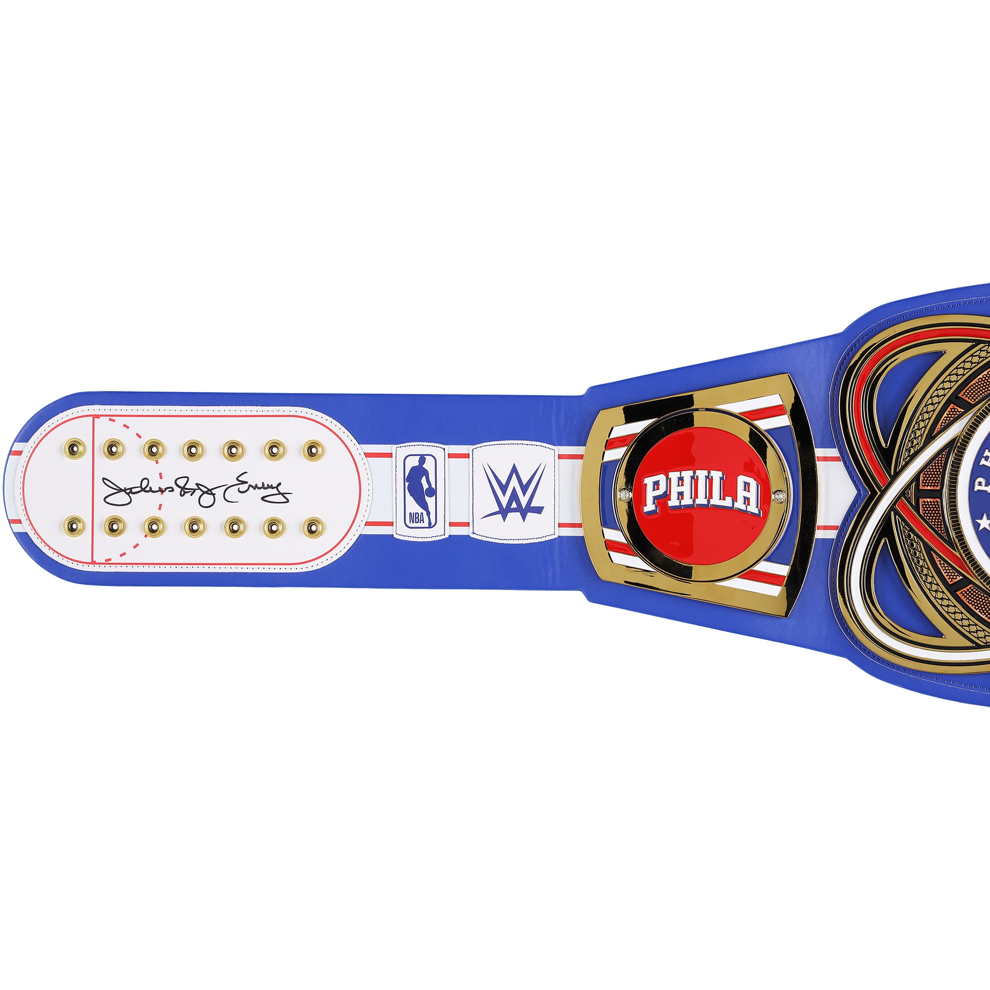 Julius Erving Philadelphia 76ers Autographed WWE Legacy Title Belt with "81 NBA MVP" Inscription