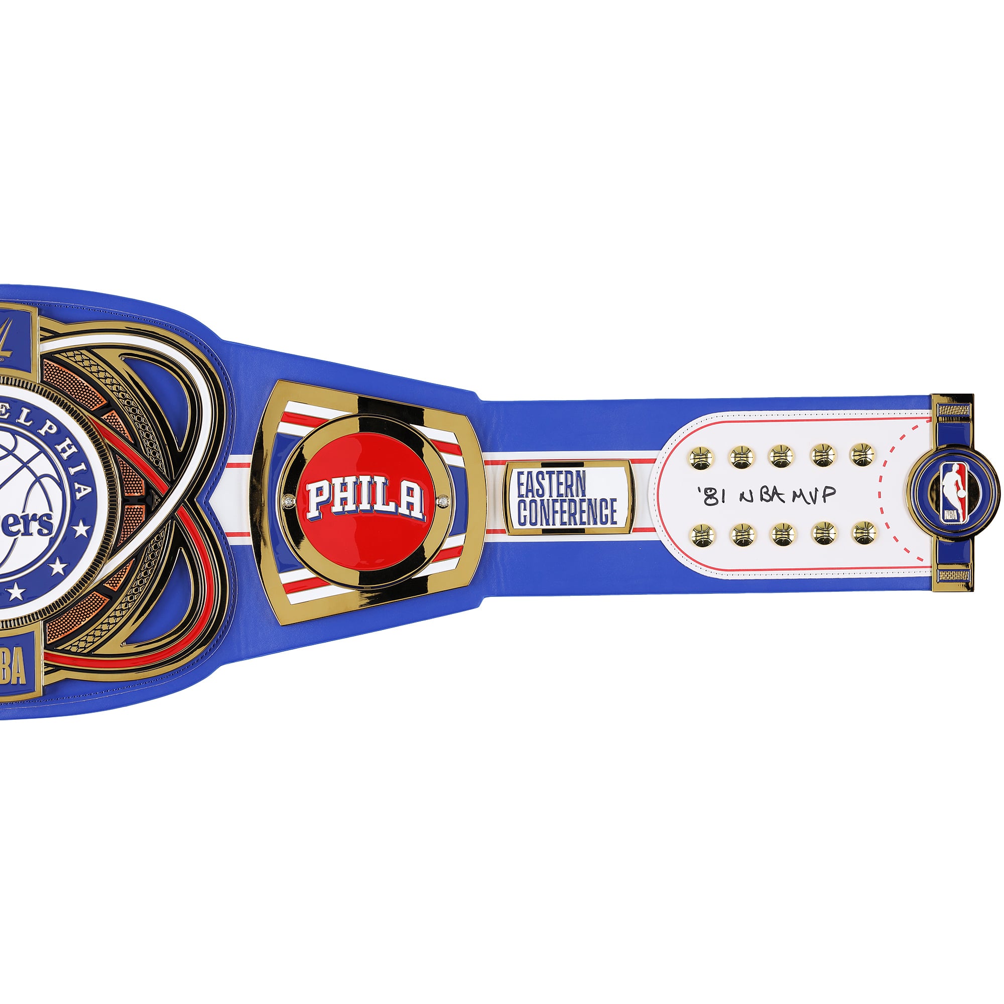 Julius Erving Philadelphia 76ers Autographed WWE Legacy Title Belt with "81 NBA MVP" Inscription