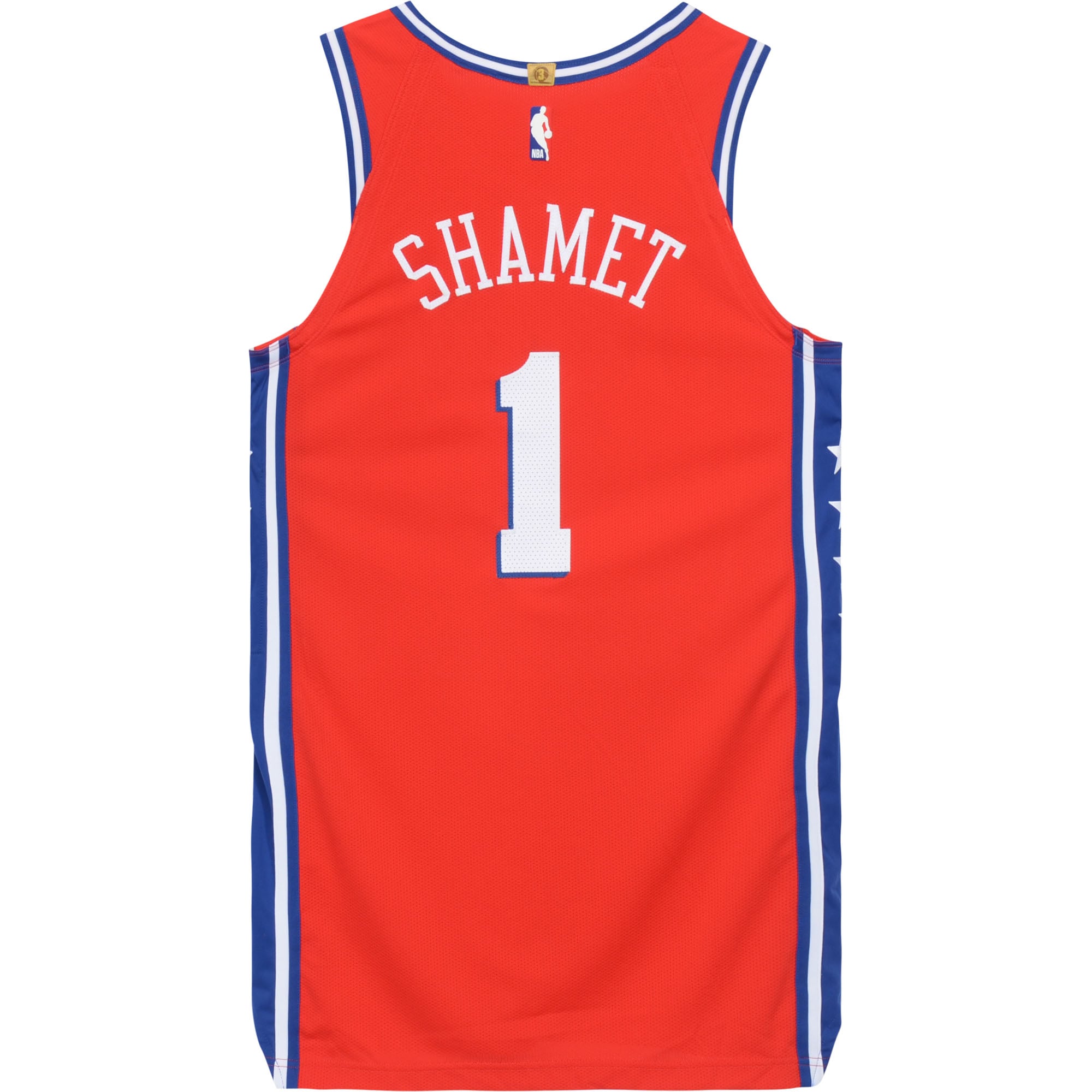 Landry Shamet Philadelphia 76ers Player-Issued #1 Red Jersey from