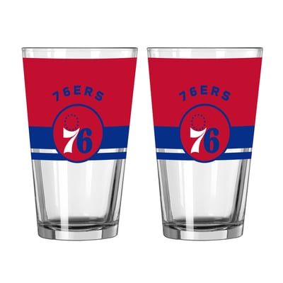 Philadelphia 76ers Logo Brands Two-Piece 16oz. Horizon Pint Glass Set