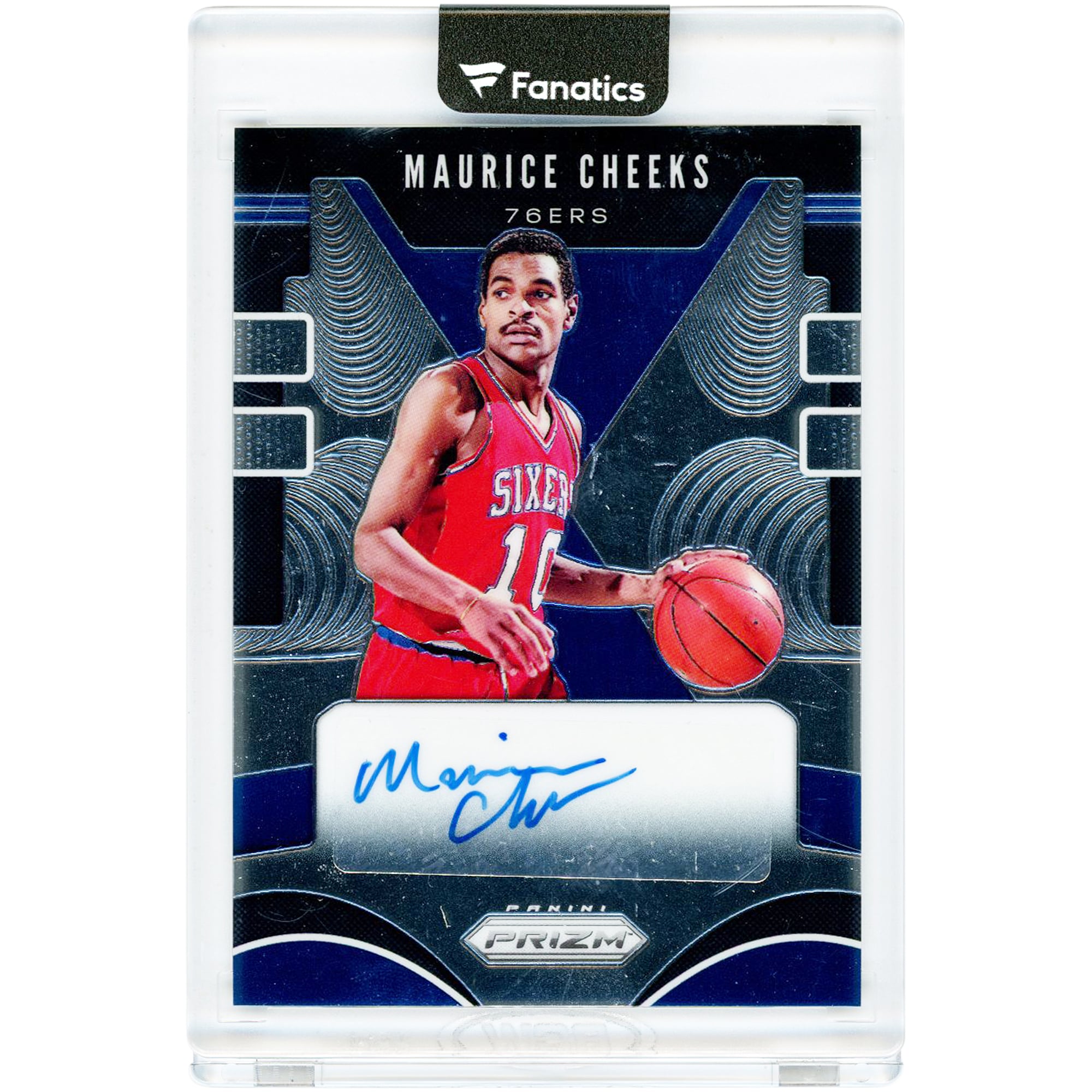 Carte Panini Prizm SG-MCK autographiée de Maurice Cheeks (Philadelphia 76ers) 2019-20
