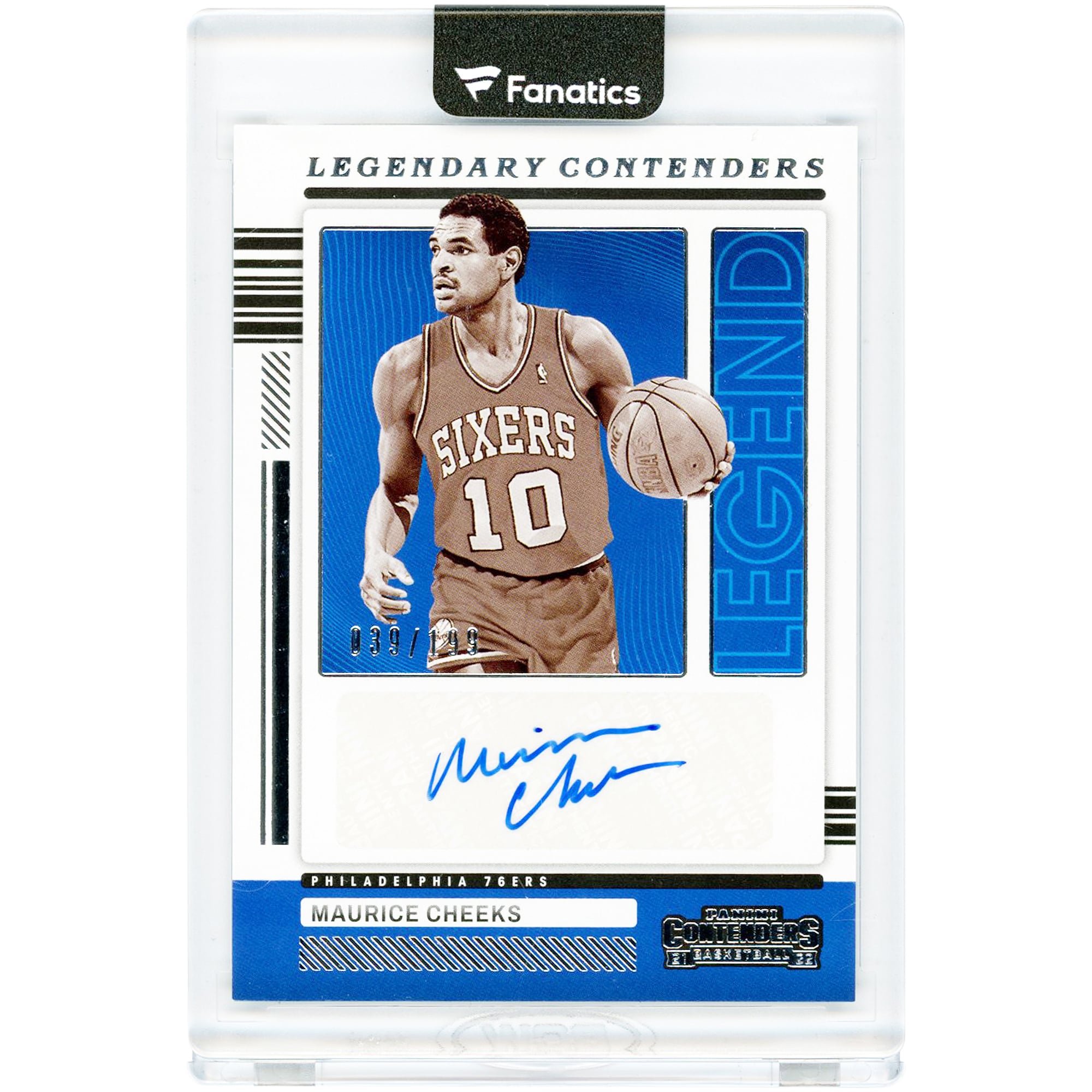 Carte autographiée de Maurice Cheeks (Philadelphia 76ers) 2021-22 Panini Contenders Legendary Contenders #LC-MCH #39/199