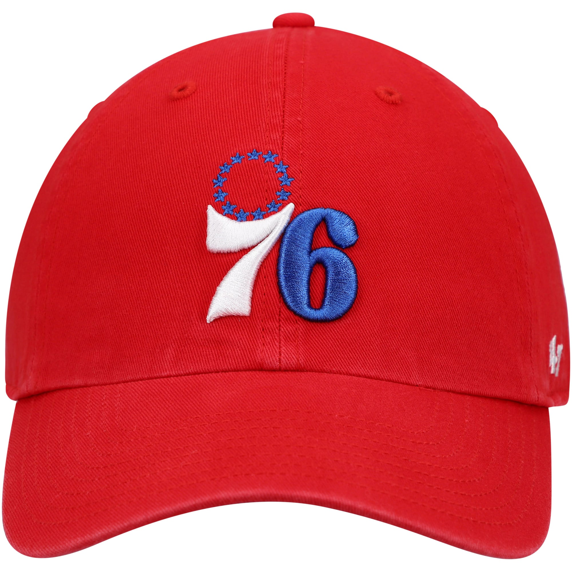 Men's '47 Philadelphia 76ers Core Logo Clean Up Adjustable Hat