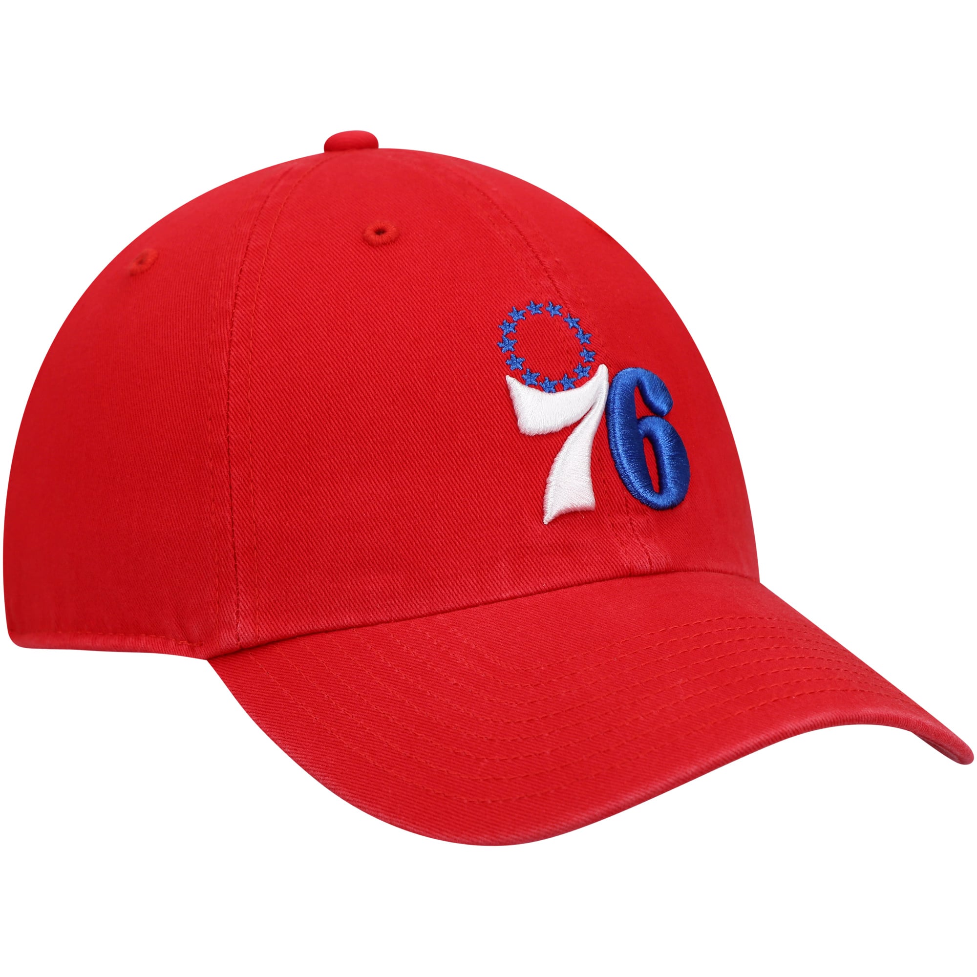 Men's '47 Philadelphia 76ers Core Logo Clean Up Adjustable Hat