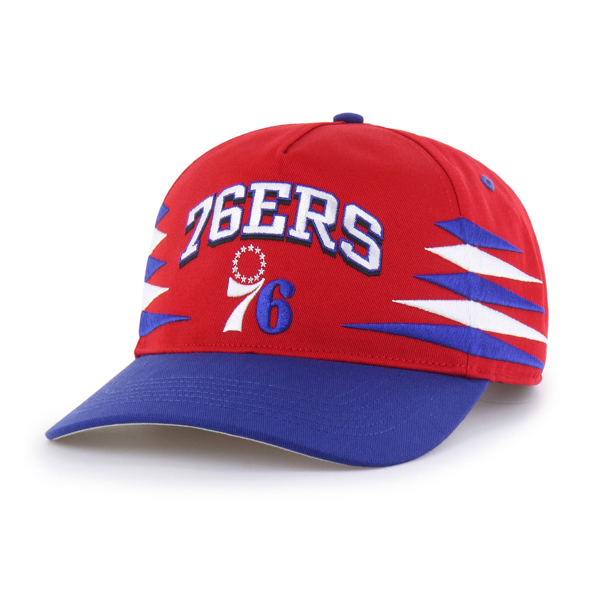 Men's Philadelphia 76ers '47 Red Diamond Cut Hitch Snapback Hat