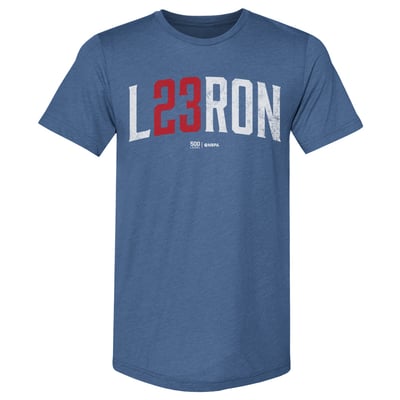 LeBron James Philadelphia 76ers 500 Level Name & Number Premium Tri-Blend T-Shirt - Royal