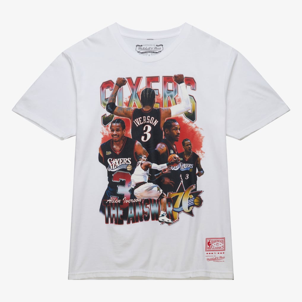 Allen Iverson Philadelphia 76ers Practice T-shirt - Red, Youth & Adult Sizes S-4XL 7 thumbnail image