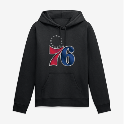 Philadelphia 76ers Big & Tall Forged Mascot Hoodie - Black