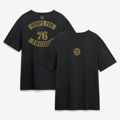Philadelphia 76ers Hoops For Troops T-Shirt - Black