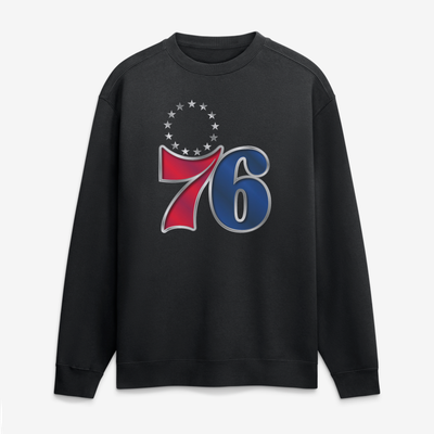 Philadelphia 76ers  Metallic Mascot Sweatshirt - Black