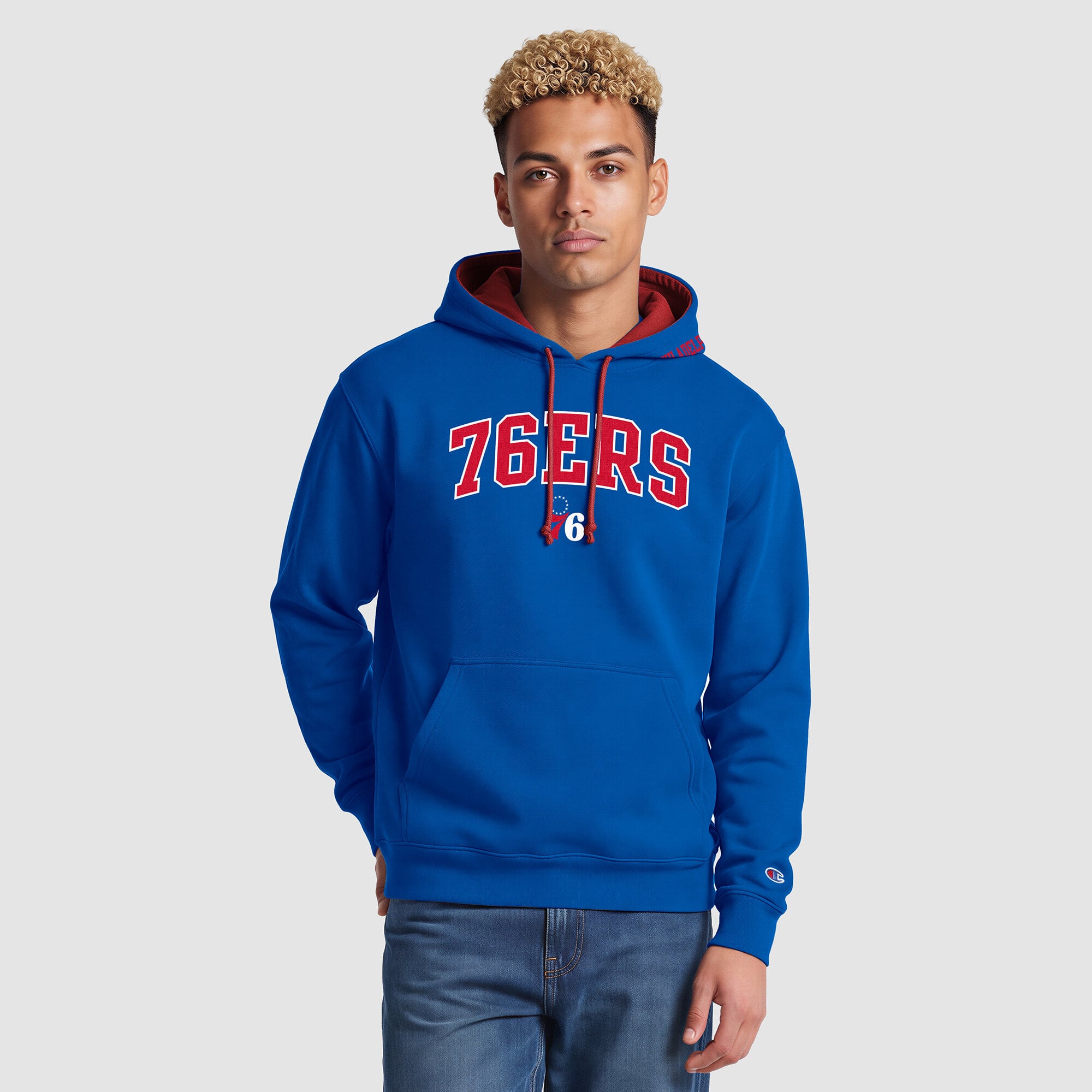 Sweat à capuche Champion Royal Philadelphia 76ers pour homme