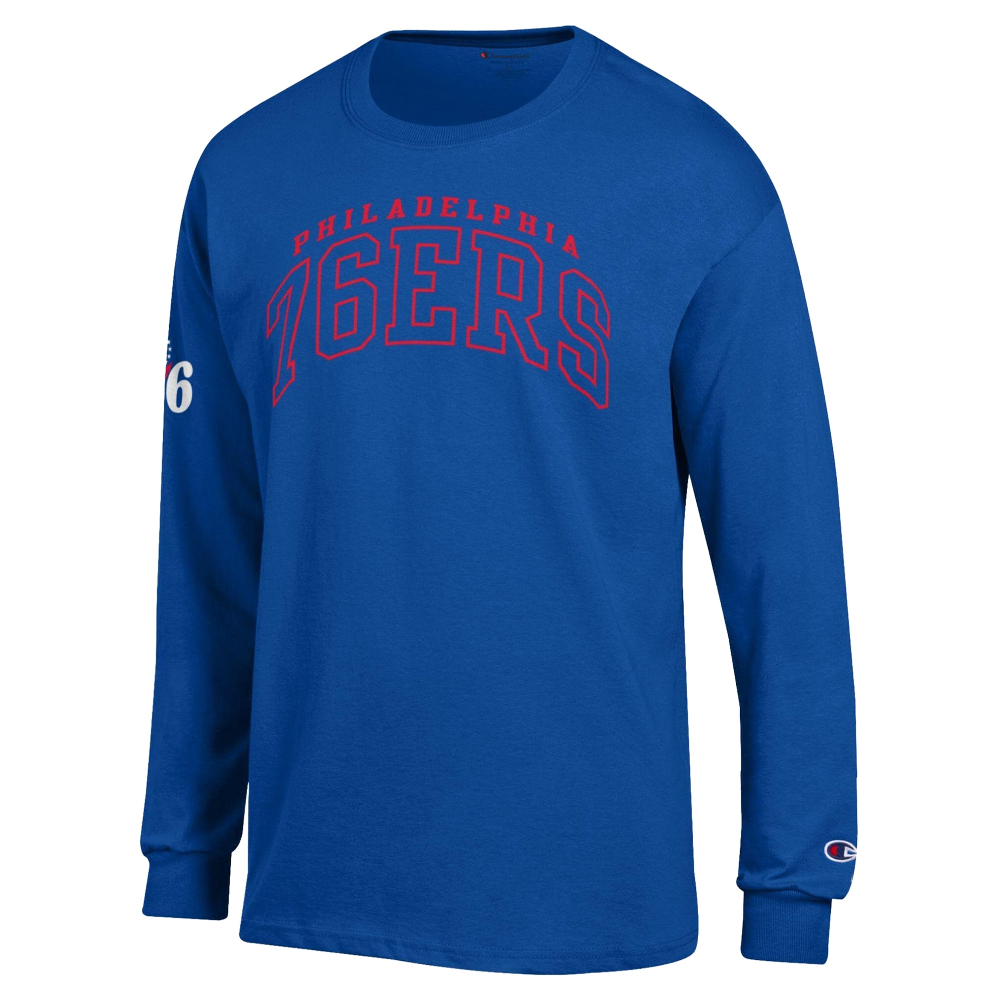 T-shirt à manches longues Champion Royal Philadelphia 76ers pour homme