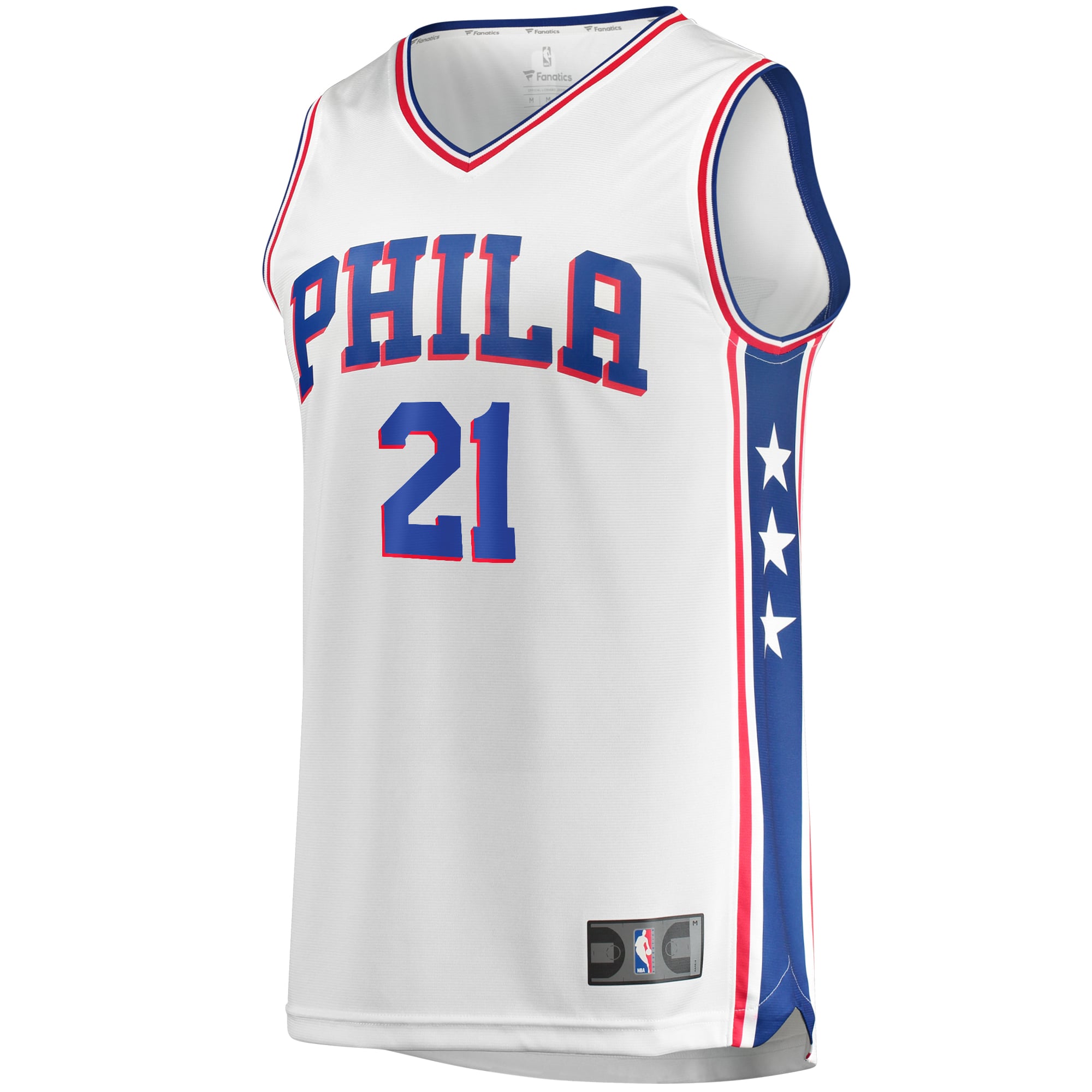 Philadelphia 76ers ユニフォーム ゲームシャツ Men's Fanatics Joel Embiid White Philadelphia 76ers Replica Jersey
