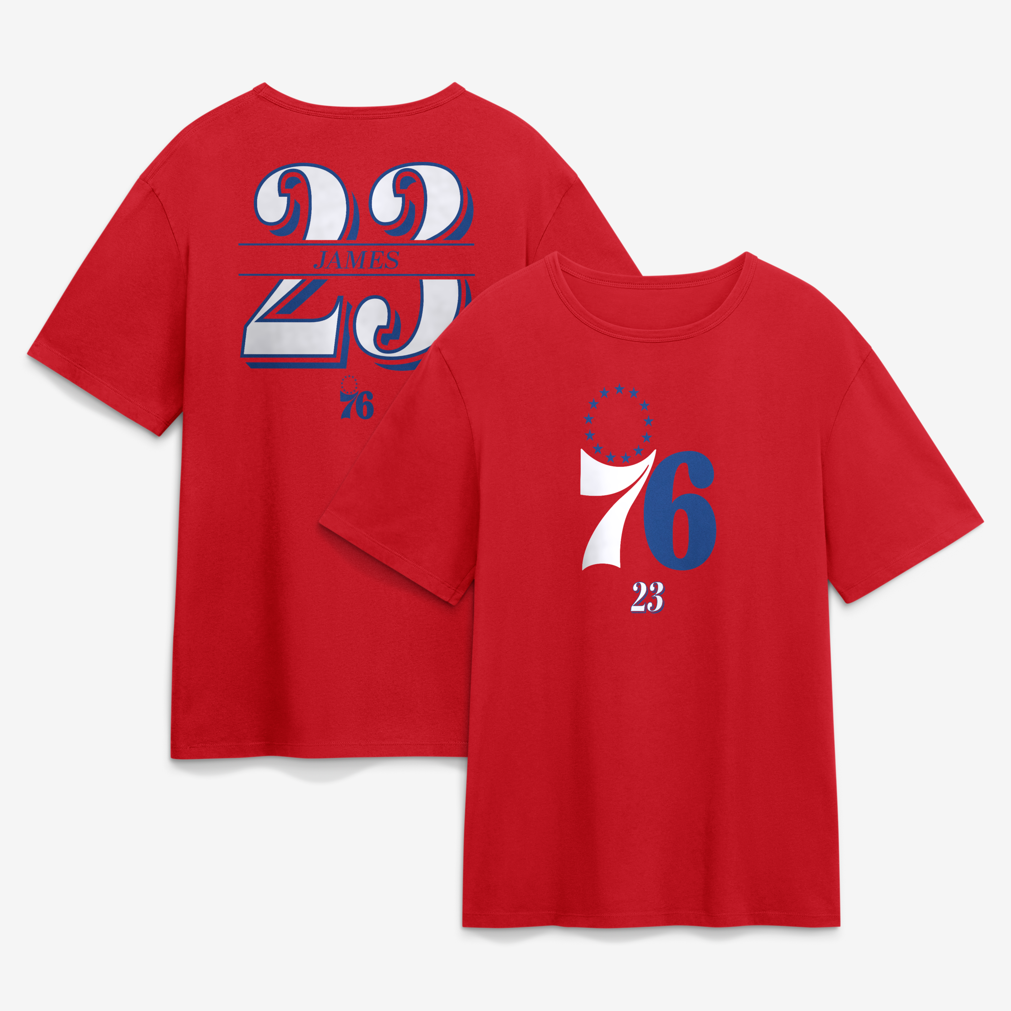 Men's Fanatics LeBron James Royal Philadelphia 76ers The Paint Name & Number T-Shirt