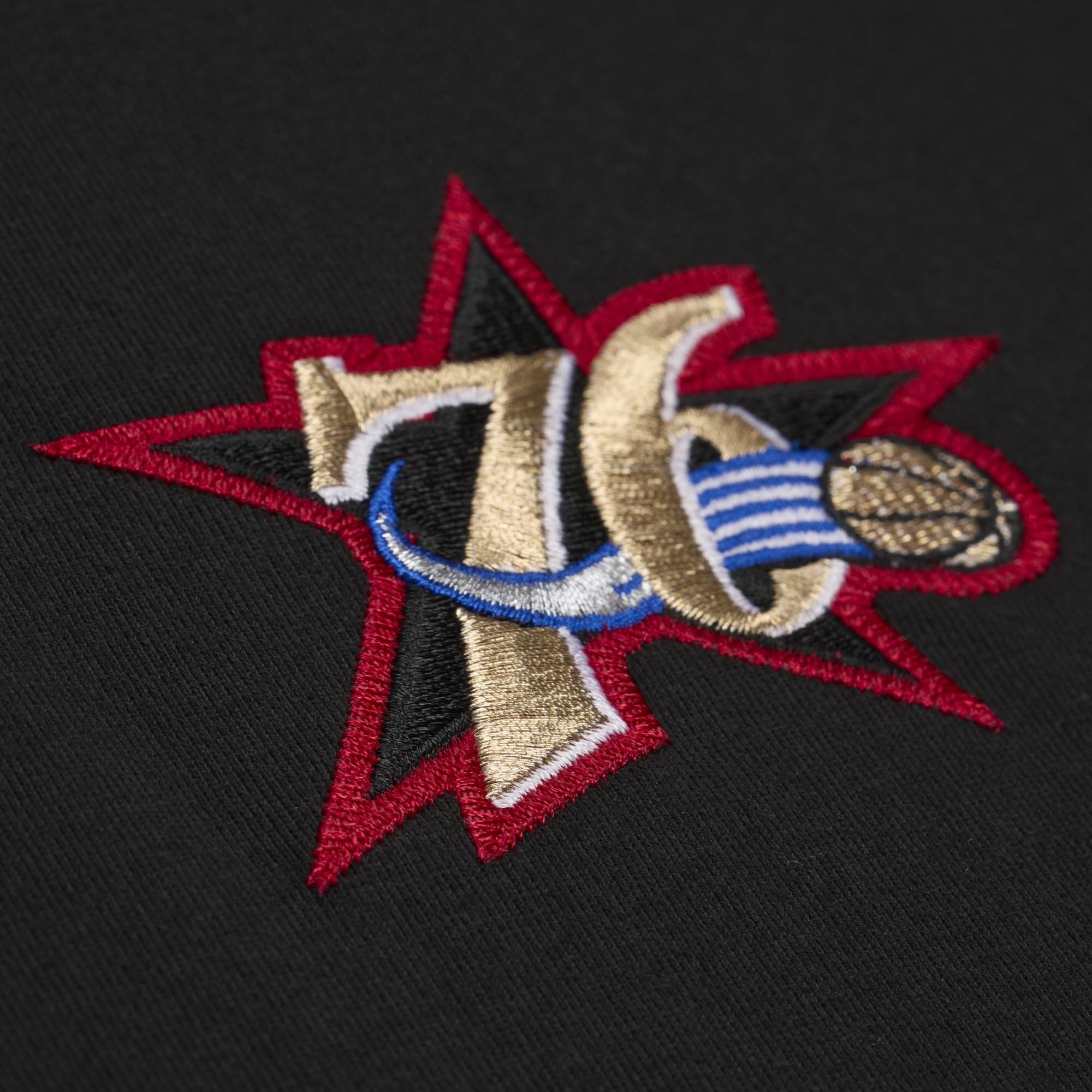 T-shirt Mitchell & Ness Allen Iverson noir Philadelphia 76ers Hardwood Classics pour homme