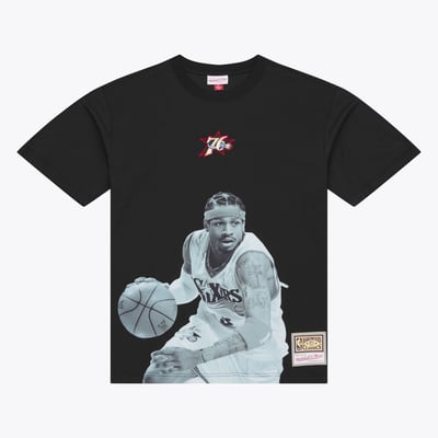 Allen Iverson Philadelphia 76ers Mitchell & Ness Hardwood Classics Player T-Shirt - Black