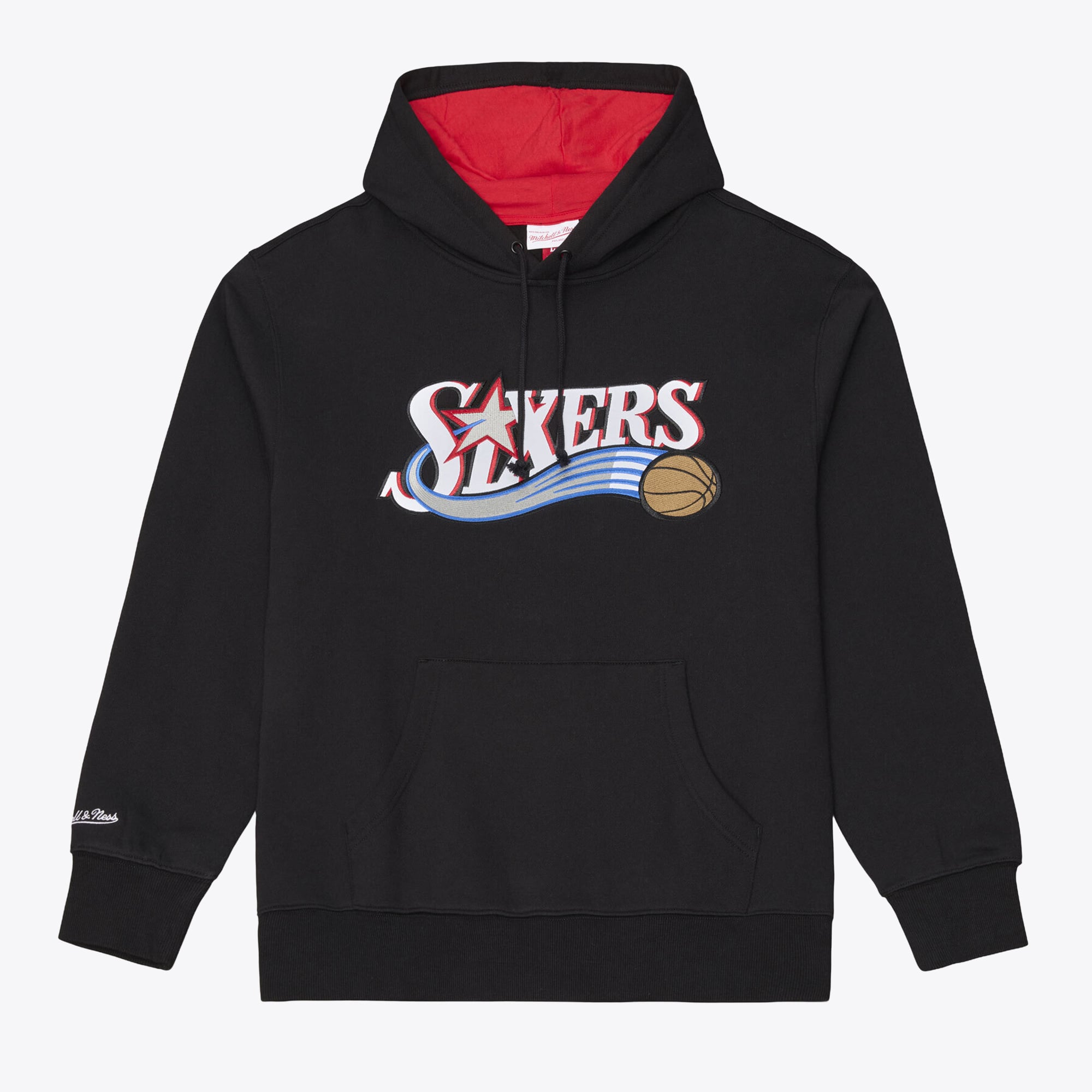 Sweat à capuche en polaire Mitchell & Ness Allen Iverson noir des Philadelphia 76ers pour homme