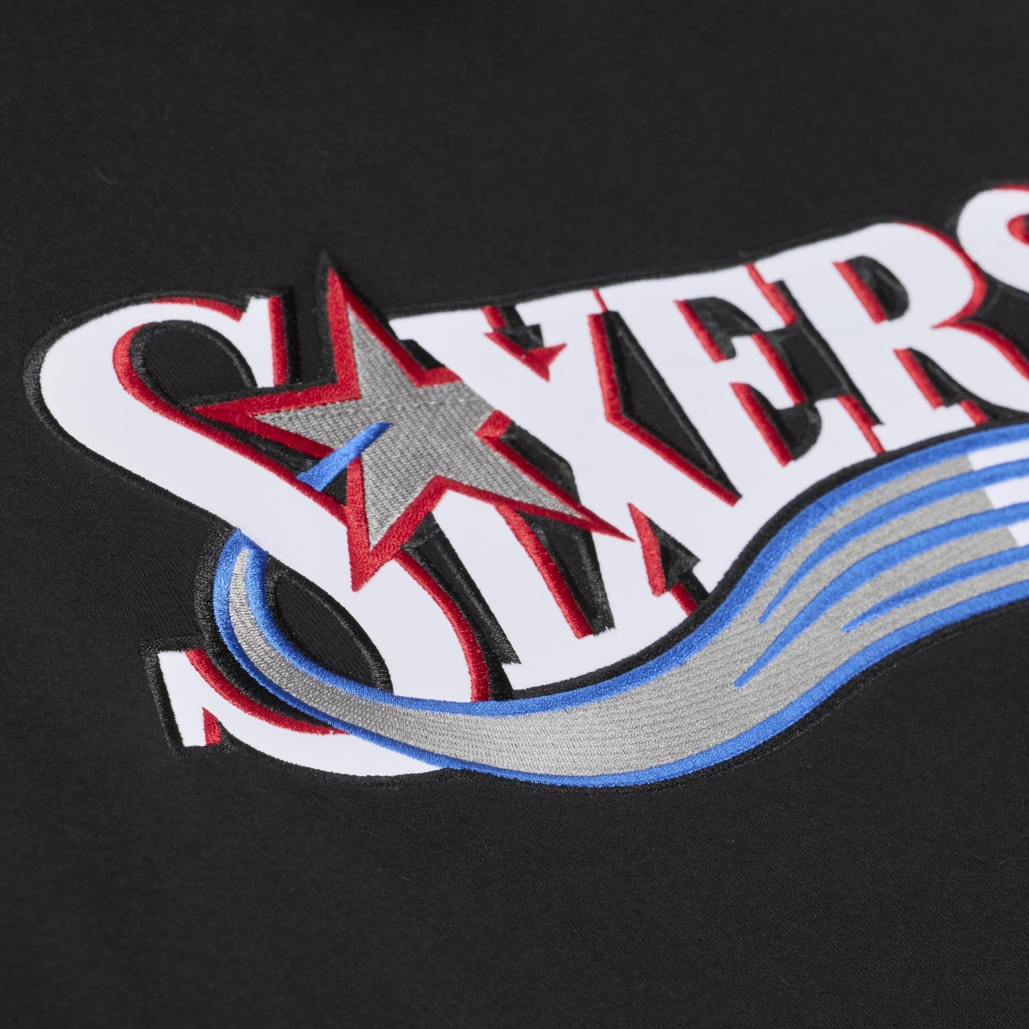 Sweat à capuche en polaire Mitchell & Ness Allen Iverson noir des Philadelphia 76ers pour homme