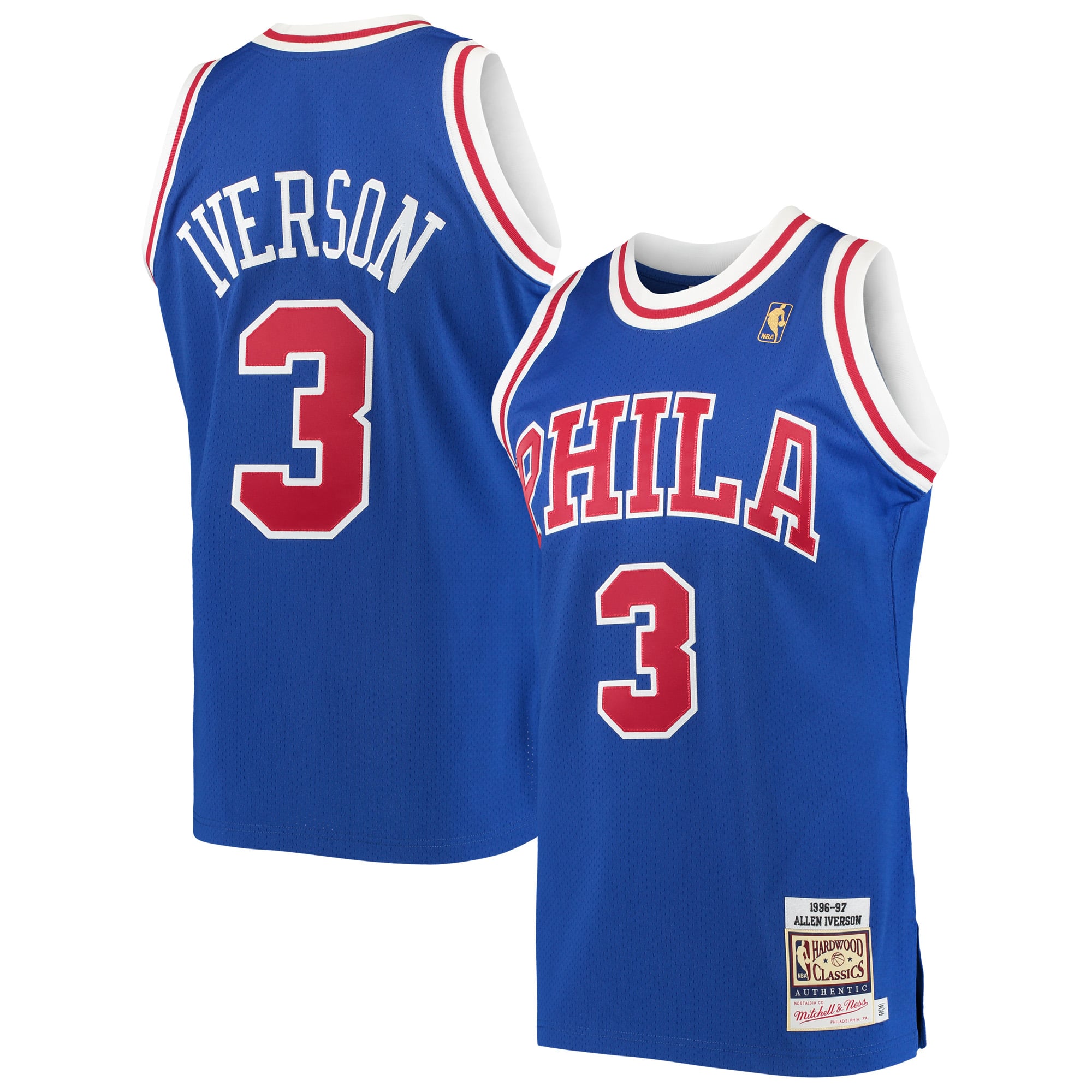 Men's Mitchell & Ness Allen Iverson Royal Philadelphia 76ers