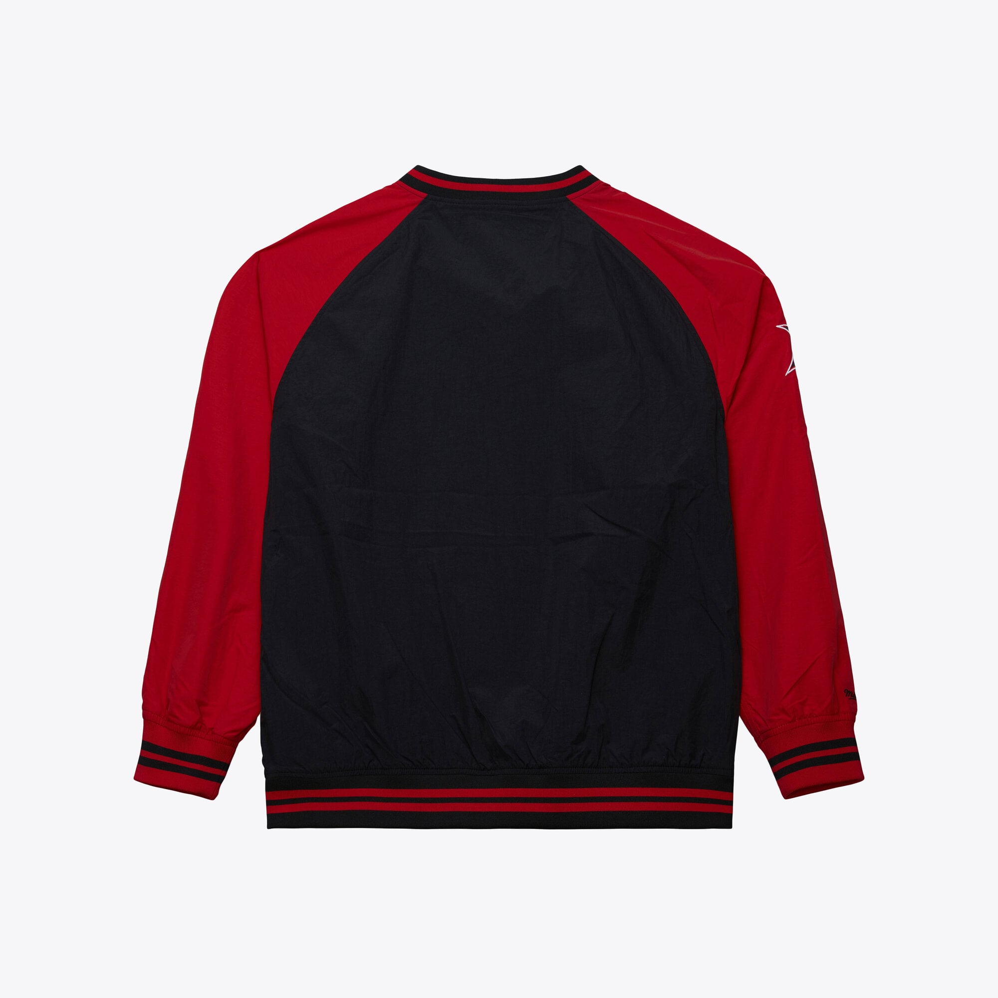 Men's Mitchell & Ness Black Philadelphia 76ers Classic V-Neck Raglan Pullover