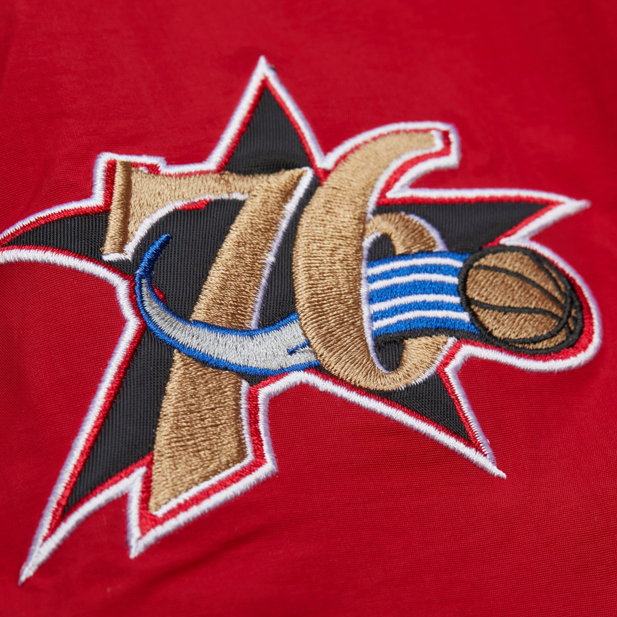 Men's Mitchell & Ness Black Philadelphia 76ers Classic V-Neck Raglan Pullover