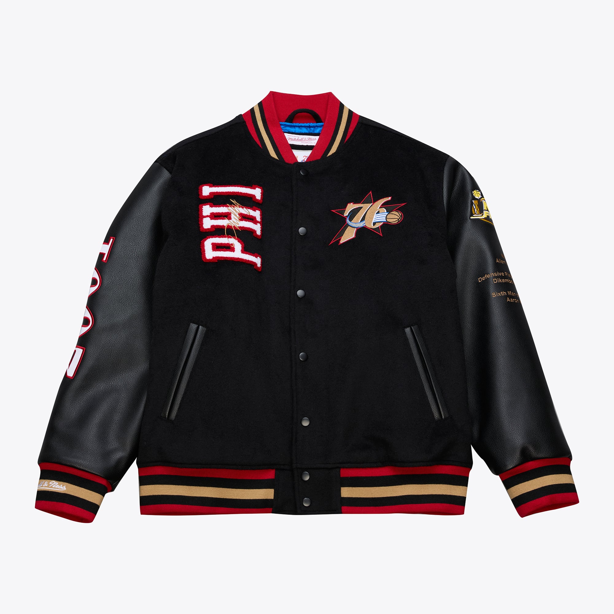 メンズ ミッチェル＆ネス ブラック フィラデルフィア 76ers ハード 