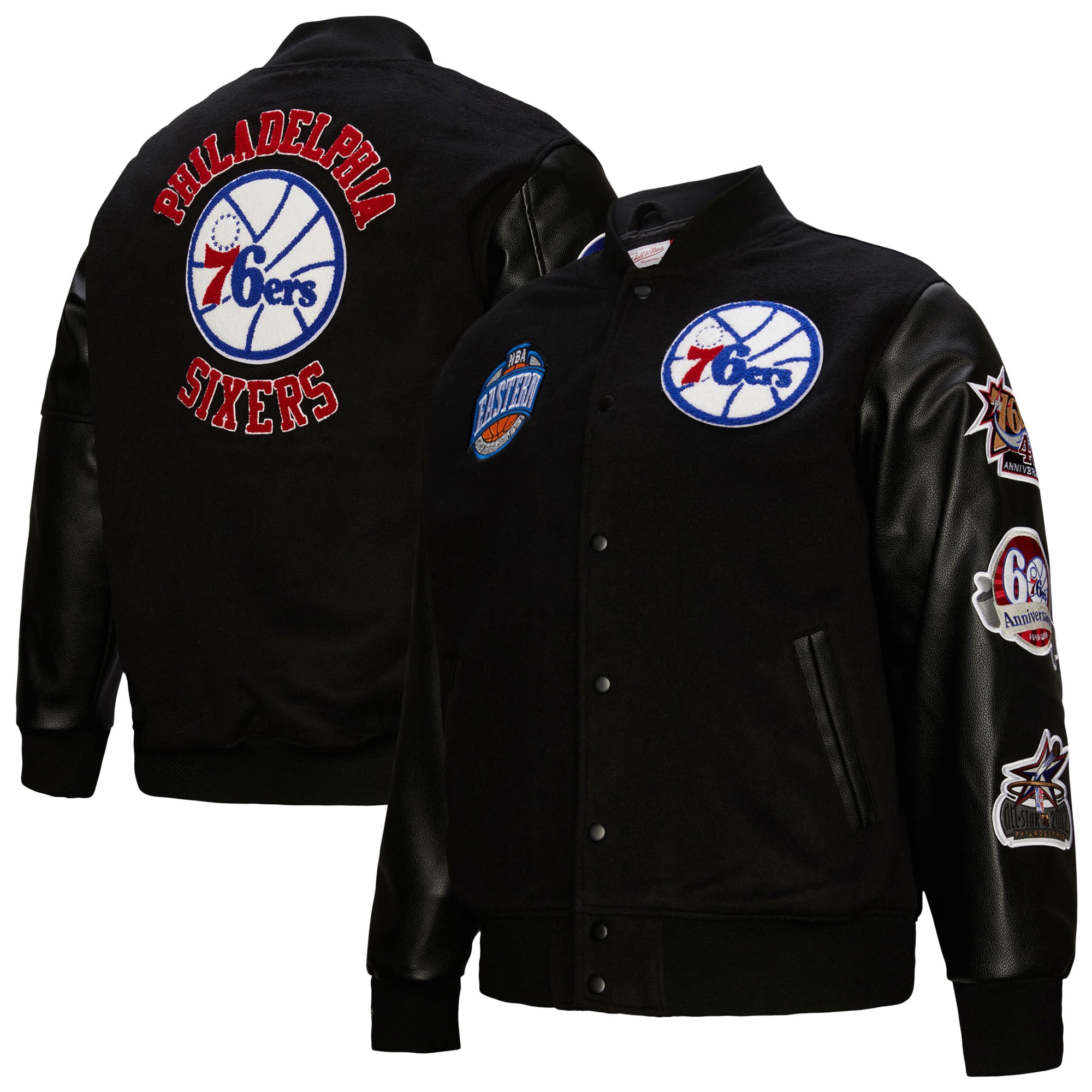 76ers スタジャン シックスターズ 2XL ビックシルエット 中綿 美品 Red 