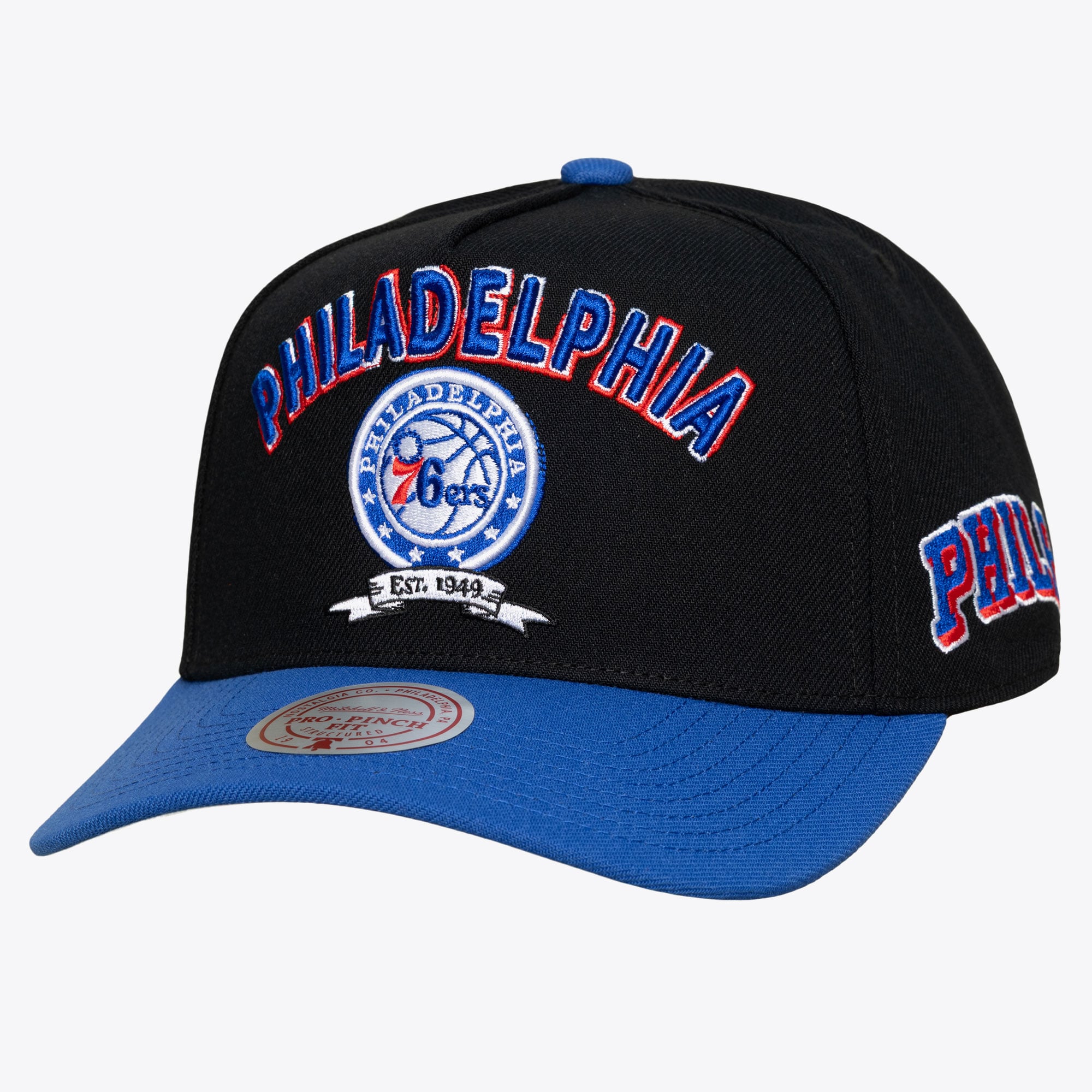 Men's Mitchell & Ness Black Philadelphia 76ers True Legacy Pro Snapback Hat