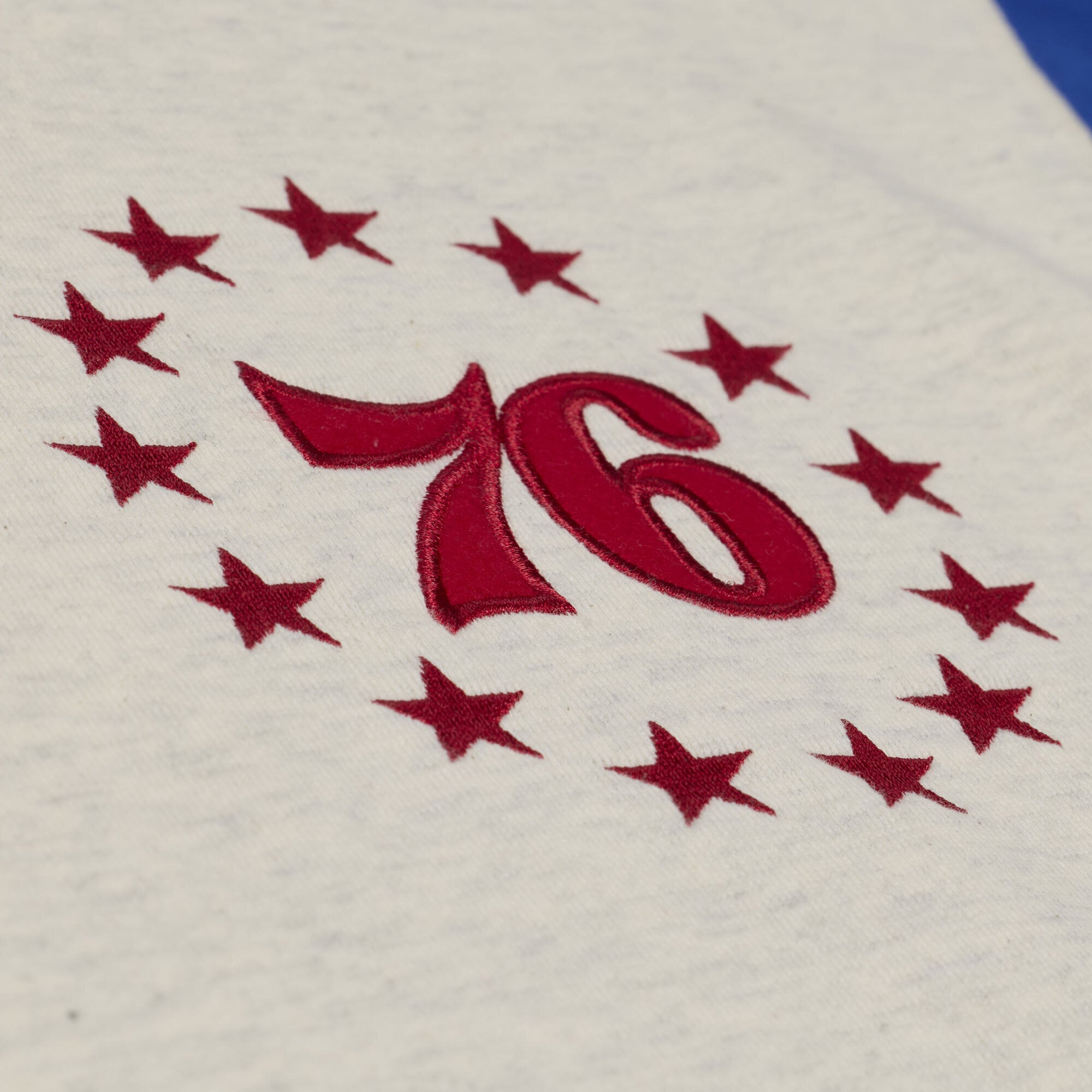 Men's Mitchell & Ness Cream Philadelphia 76ers French Terry Hoodie