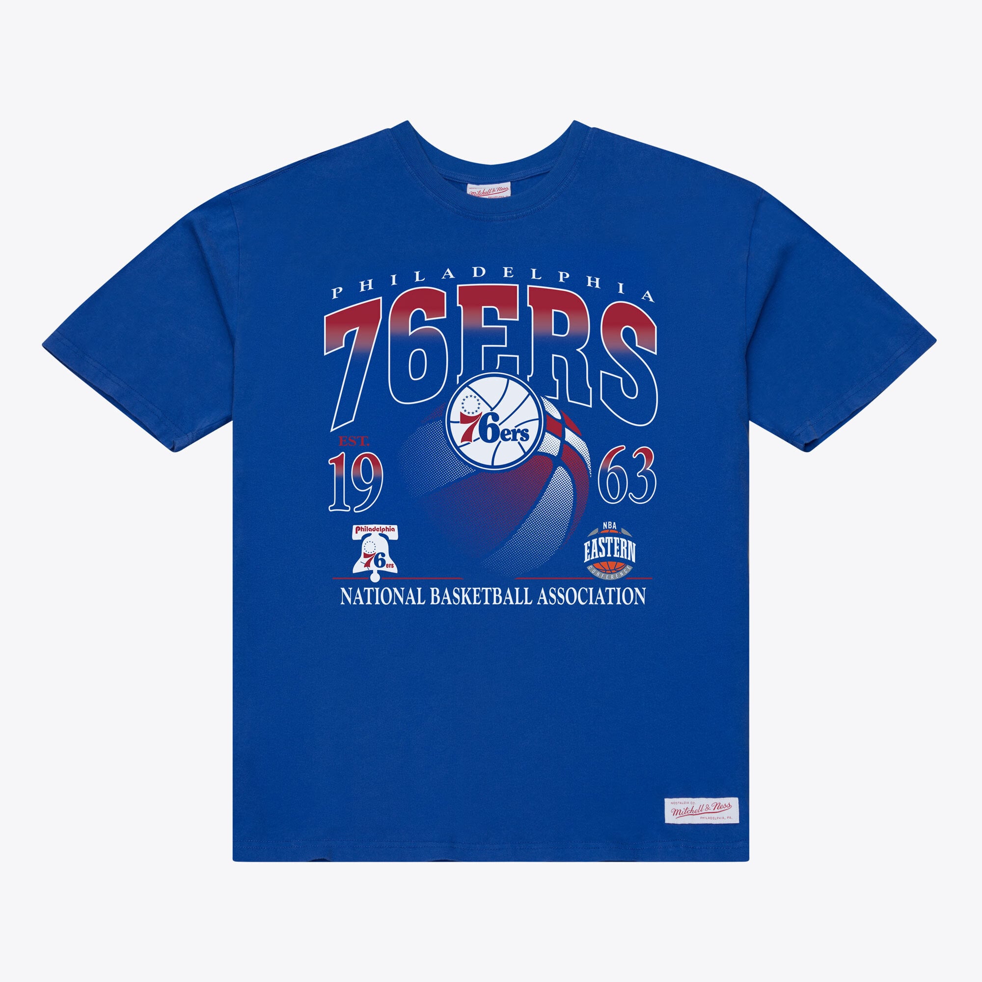 Men's Mitchell & Ness Royal Philadelphia 76ers Core Graphic T-Shirt
