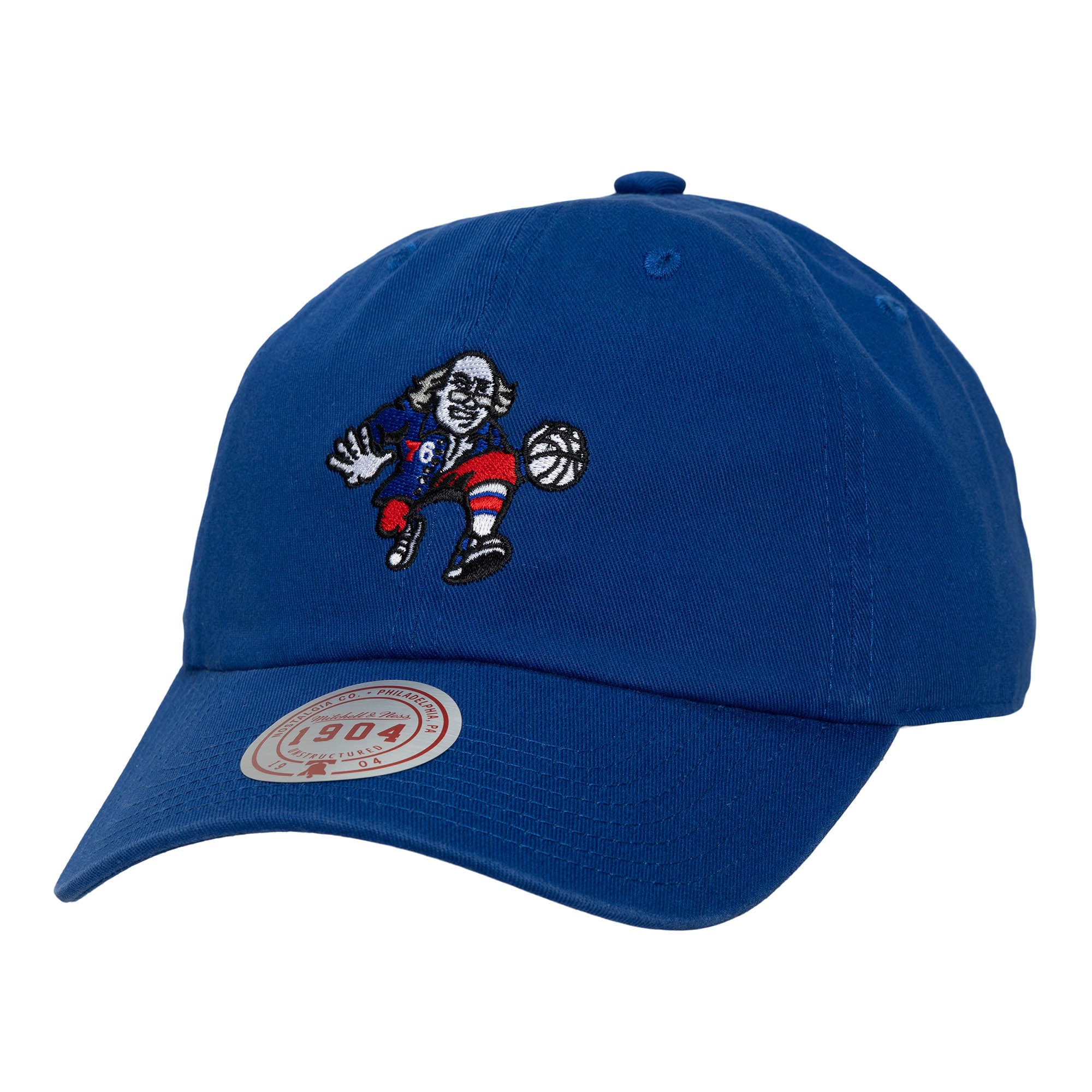 Men's Mitchell & Ness Royal Philadelphia 76ers Hardwood Classics 1904 Adjustable Hat