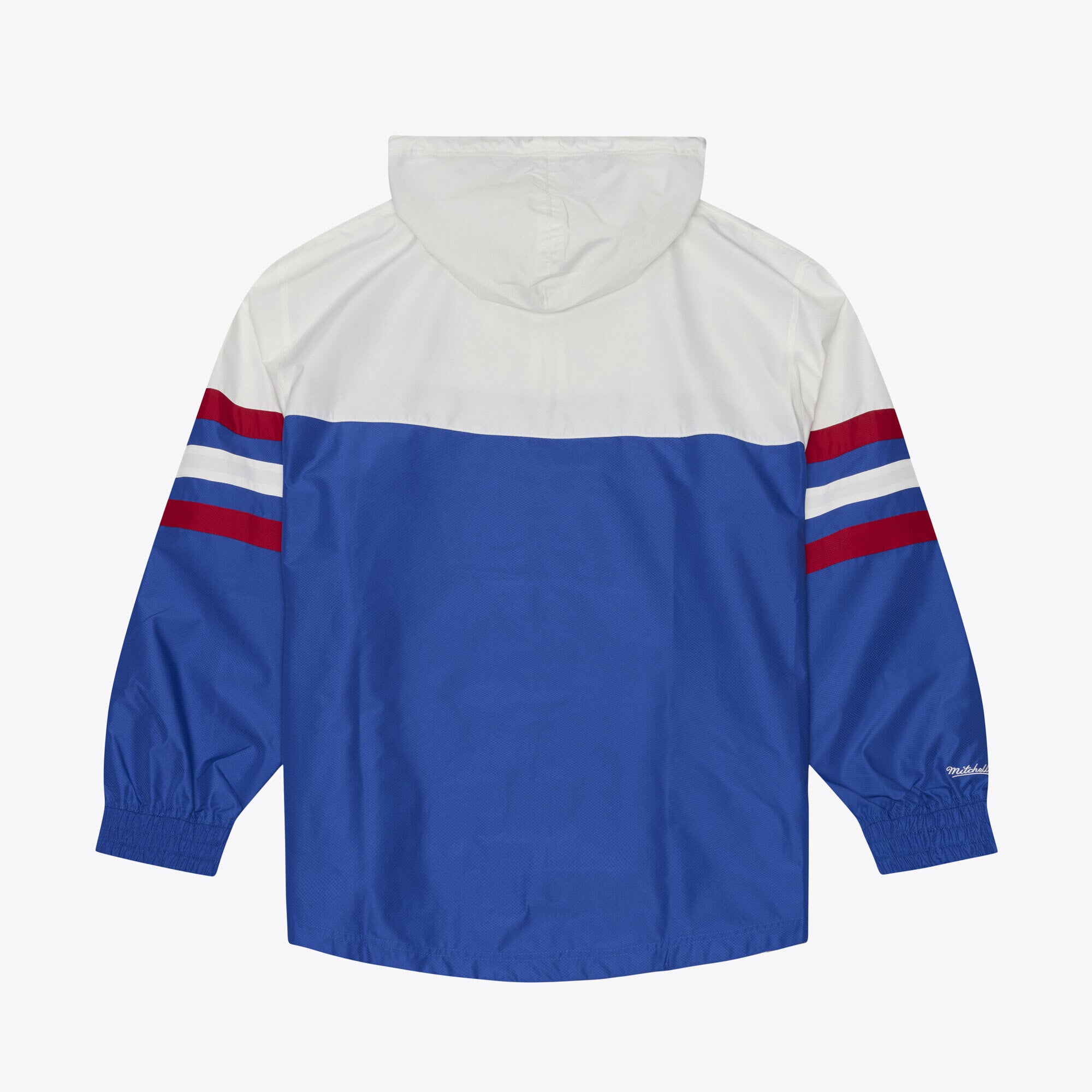Men's Mitchell & Ness  Royal Philadelphia 76ers Head Coach Lightweight Anorak Quarter-Zip Windbreaker