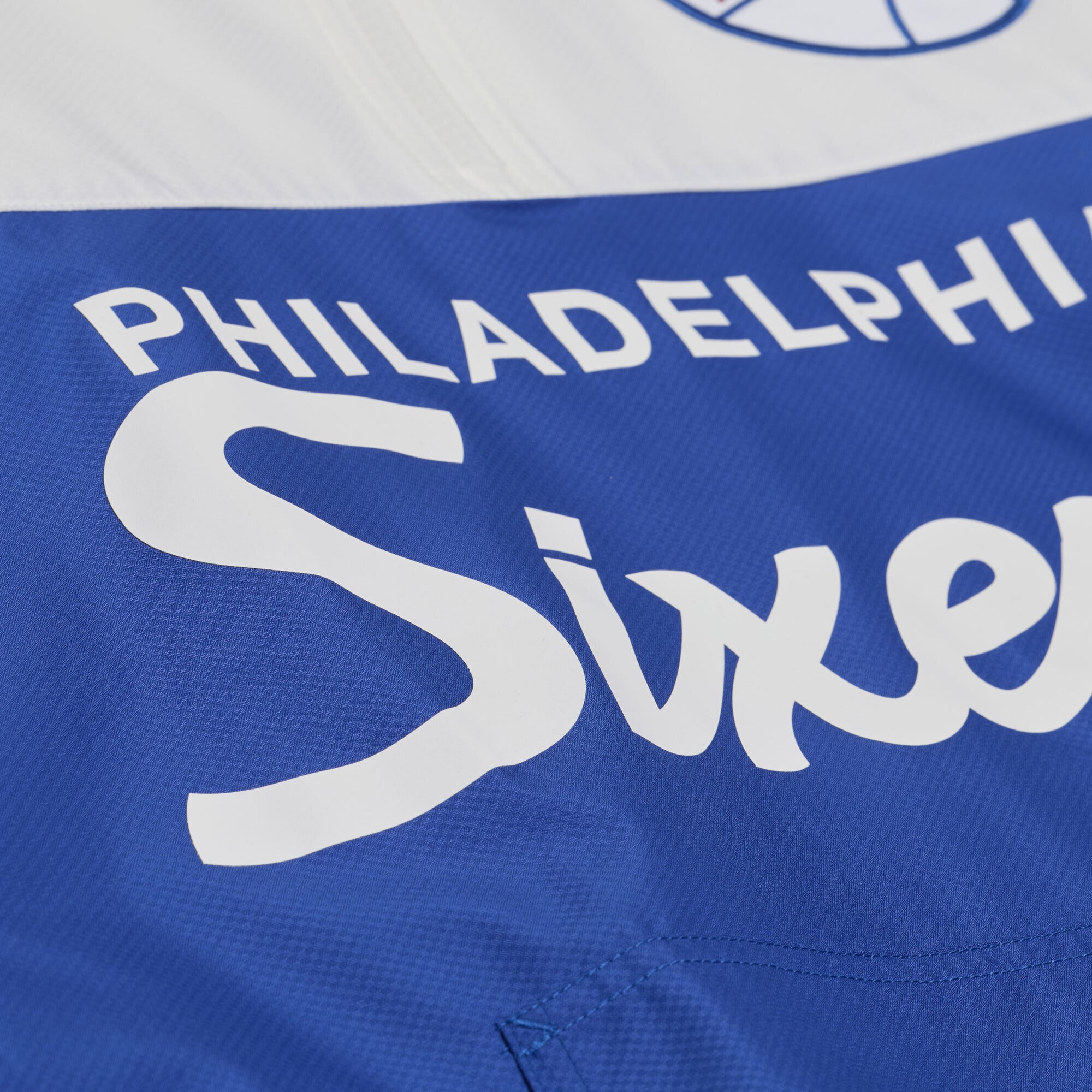 Men's Mitchell & Ness  Royal Philadelphia 76ers Head Coach Lightweight Anorak Quarter-Zip Windbreaker