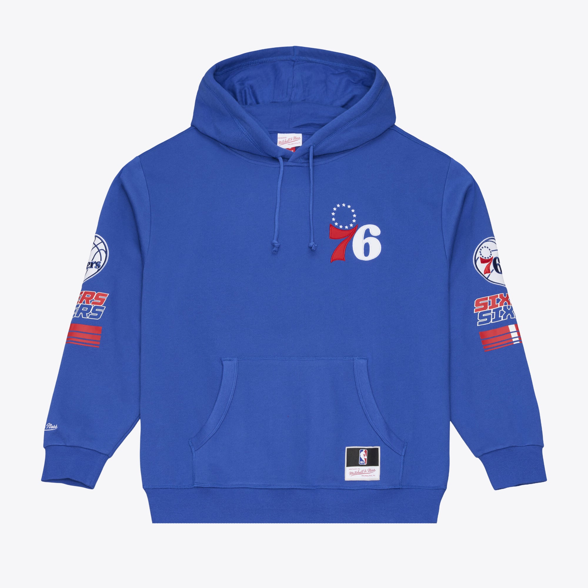 Sweat à capuche en polaire Mitchell & Ness Royal Philadelphia 76ers pour homme